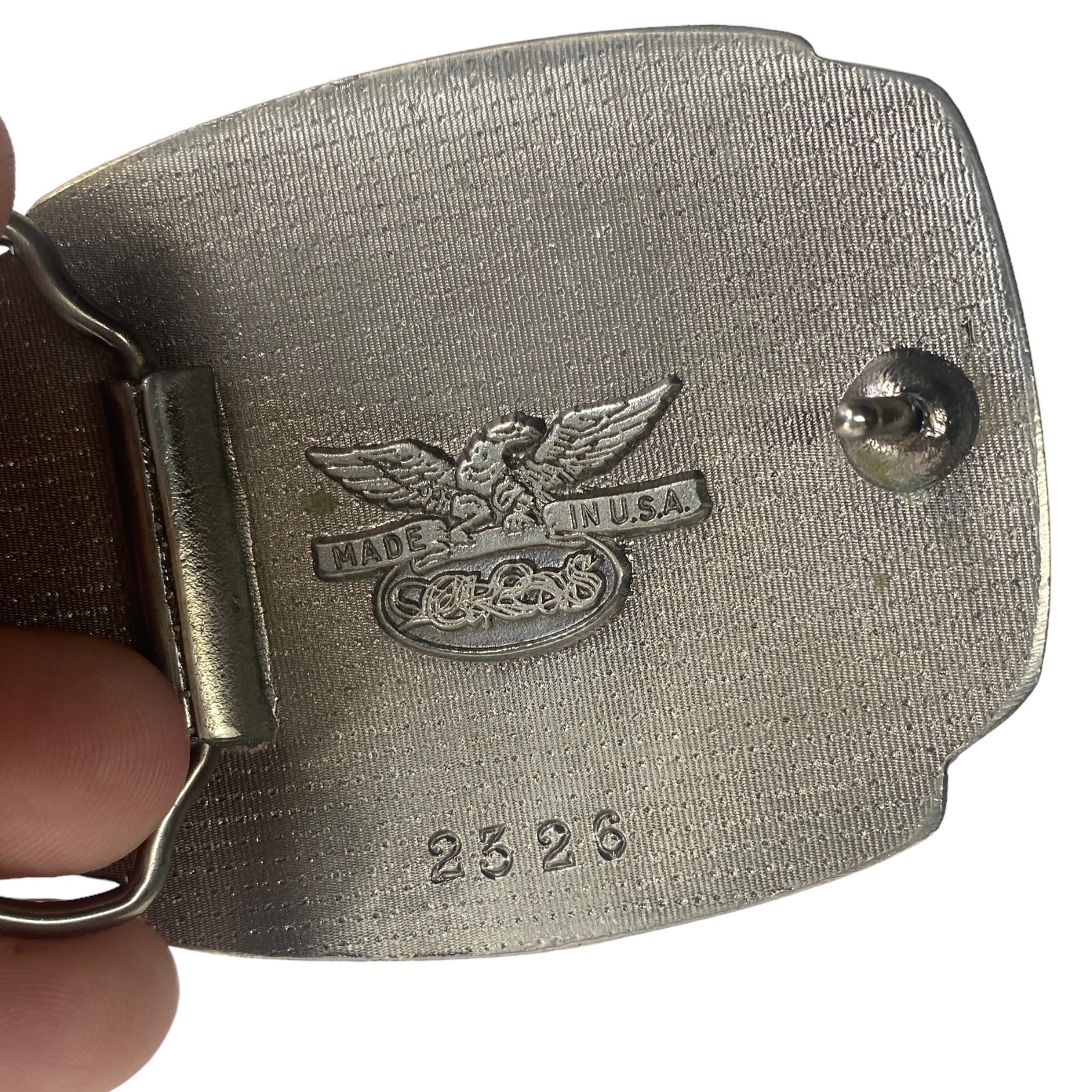 US Army Vietnam Veteran Enamel Belt Buckle « WE SERVED OUR TIME IN HELL » USA 2326