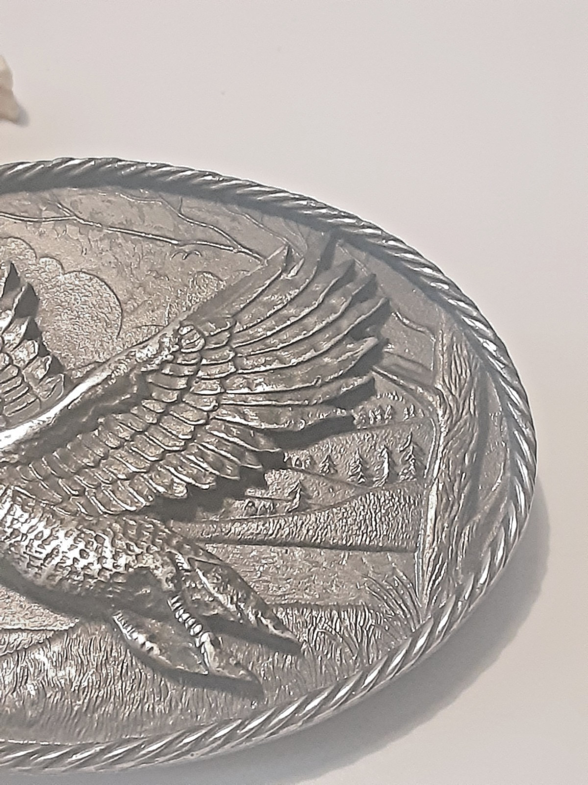 Flying Goose Western Belt Buckle Brass Great American Buckle Co Chicago 1980