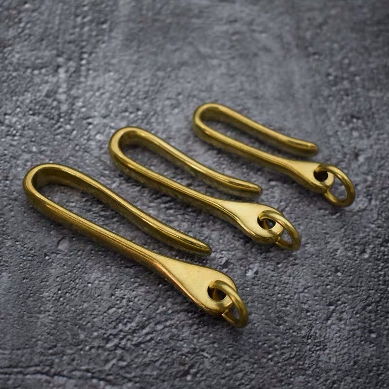 Brass Fish Hook Belt Clip Keychain Holder Key Manager lot