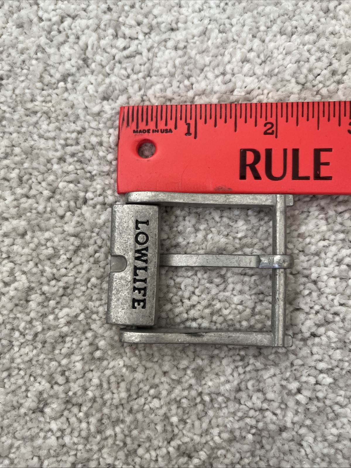 LOWLIFE Brand Vintage Belt Buckle Part Silver/Black Pre-Owned