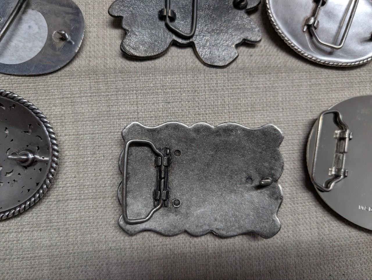 vintage LOT OF 15 belt buckles WESTERN native american RODEO cowboy HORSE
