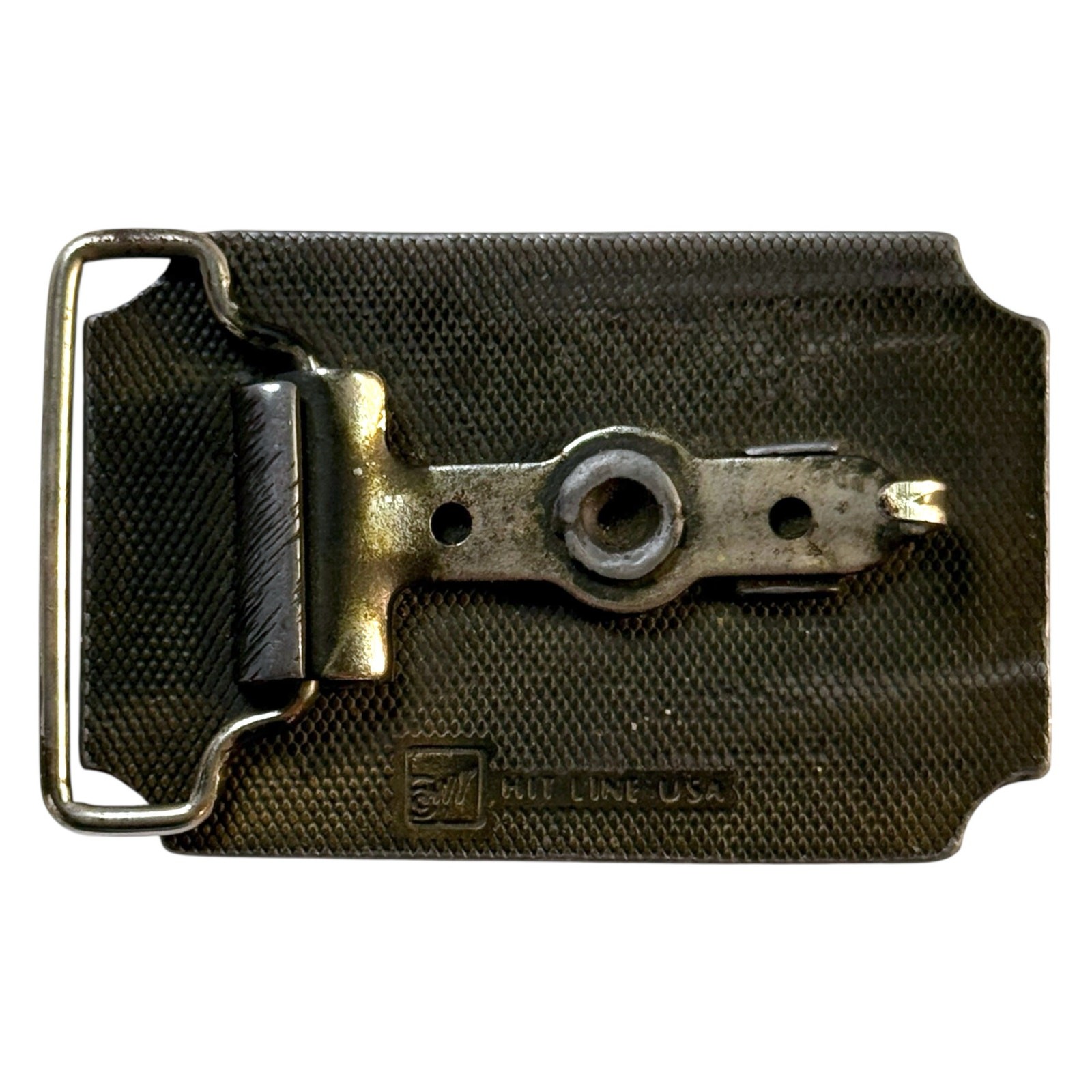 Vintage Hit Line Belt Buckle Trinity Valley Iron & Steel Co Gray Pewter