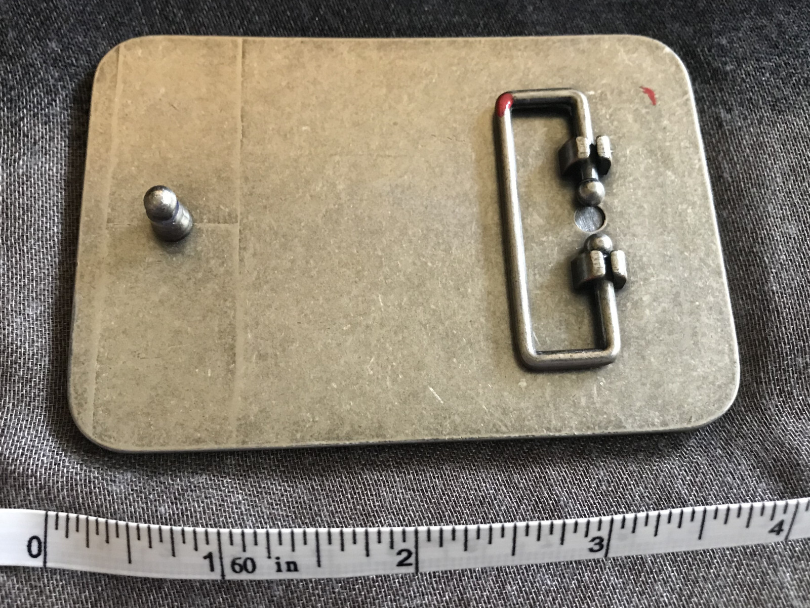 *** Rising Sun Red/White Enamel and Brass Tone Belt Buckle