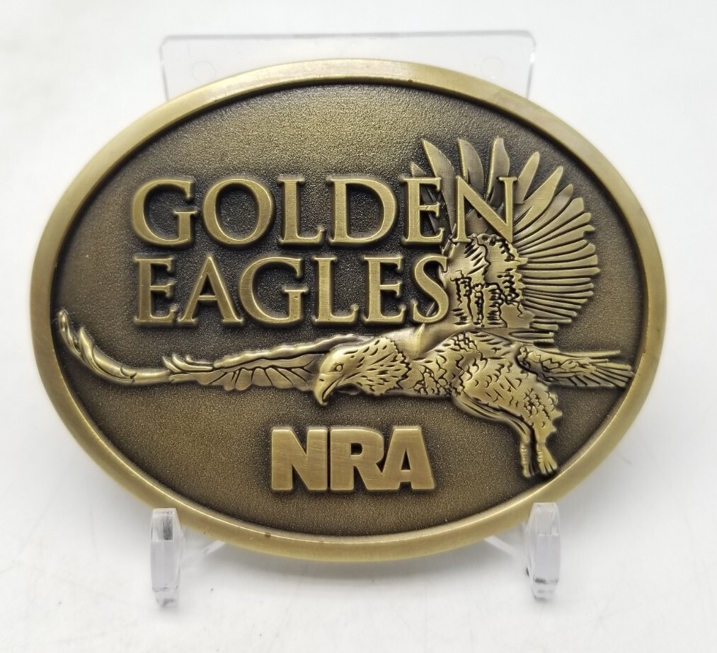 NRA 2013 Golden Eagles Limited Edition Belt Buckle With Box NEW No papers