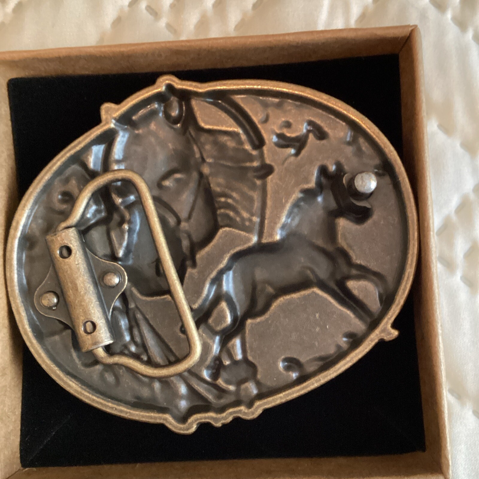 Unisex Cowboy Western Belt Buckle for Rodeo Style Retro Wear – Horse Head Saddle
