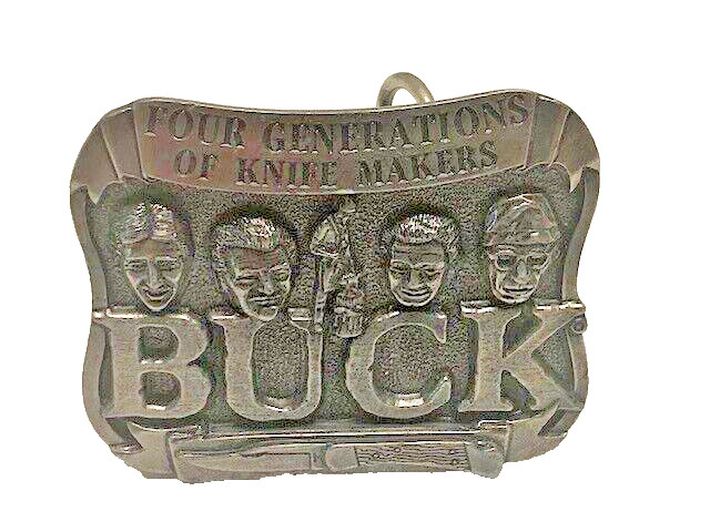 Original Buck Knives Commemorative Pewter Belt Buckle Discontinued. READ