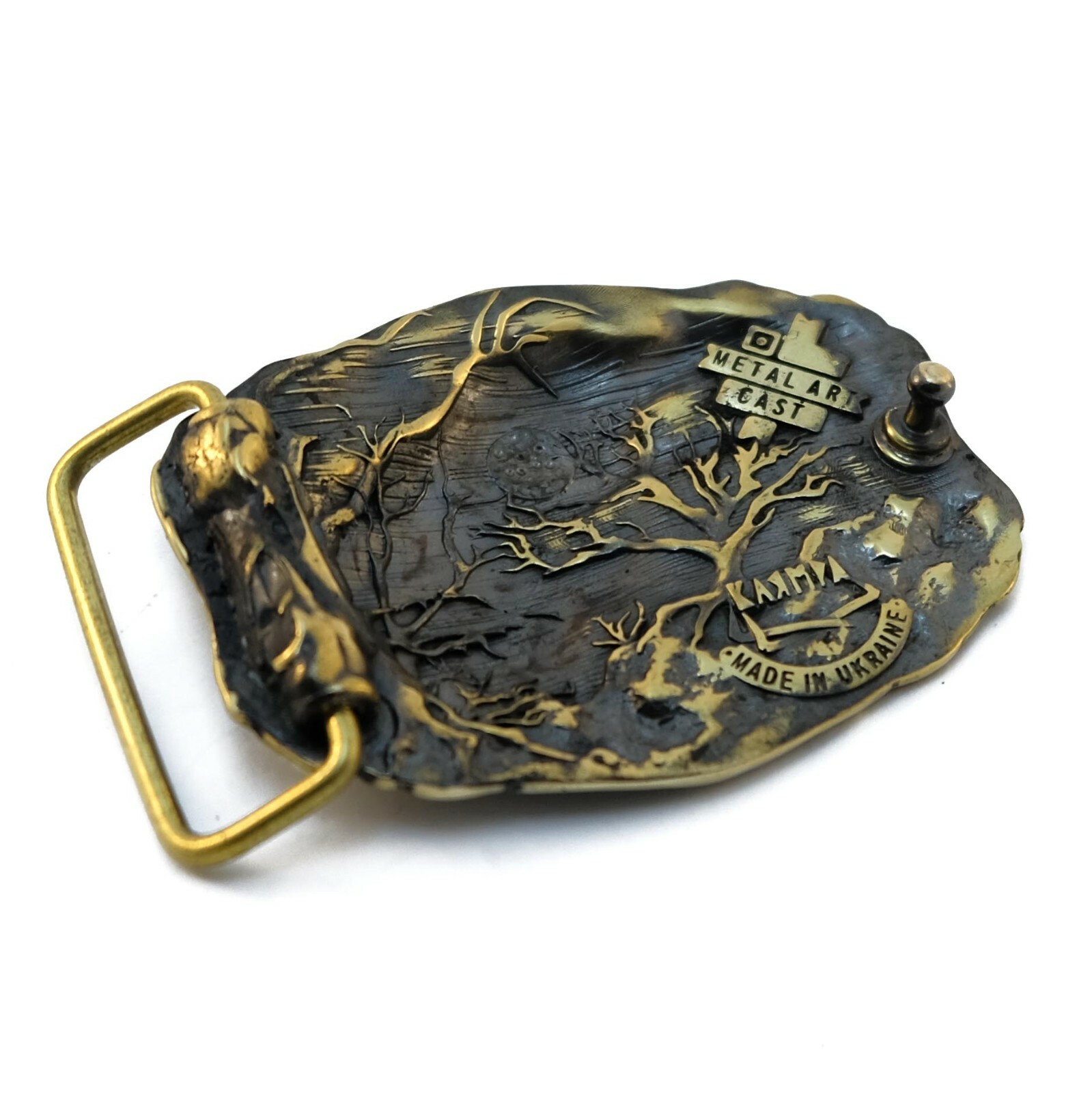Belt buckle “Raven”, Crow belt buckle, Blackbird buckle; Bird on the buckle;