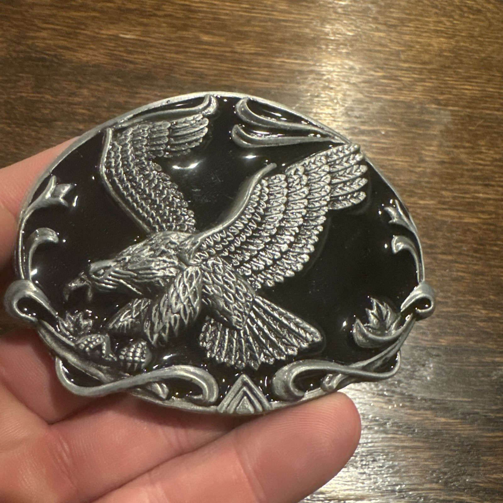 Motorcycle Belt Buckle Bald Eagle American Yellowstone Metal Collector Rodeo