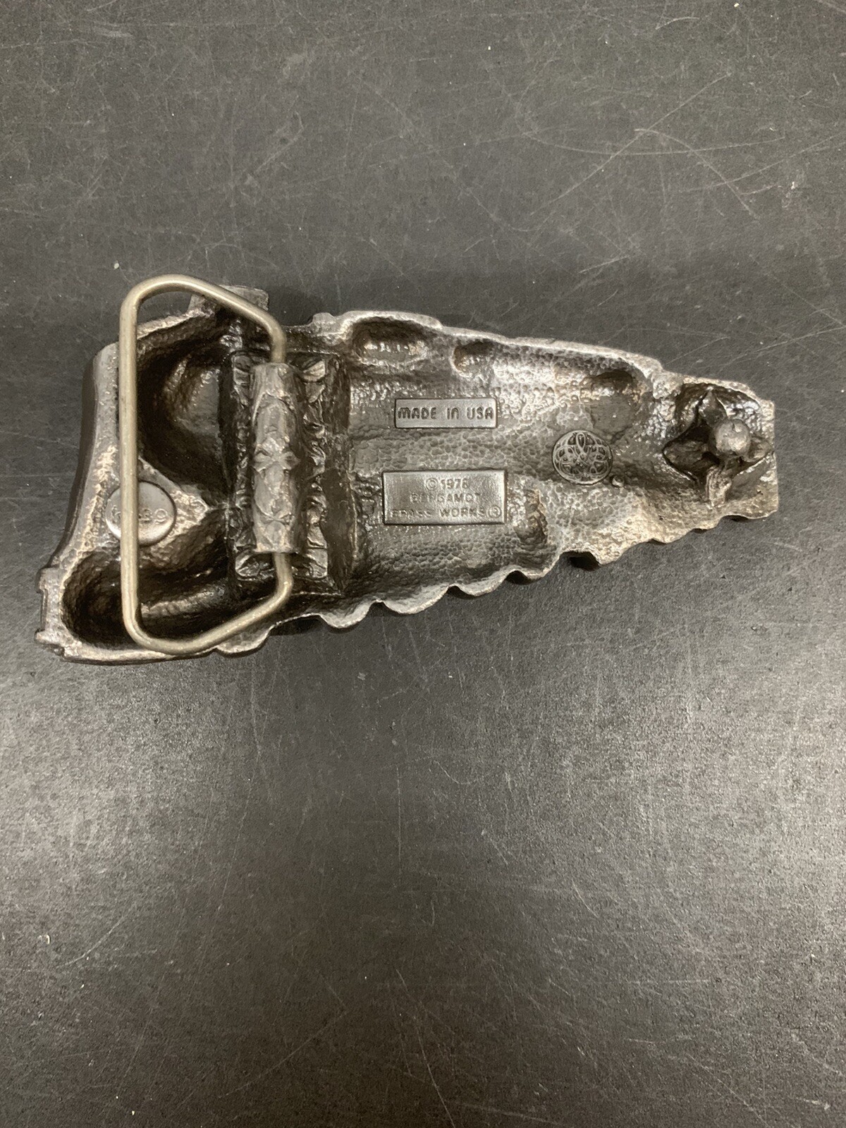 Vintage 1978 Bergamot Brass Works Large Metal Locomotive Train Belt Buckle USA