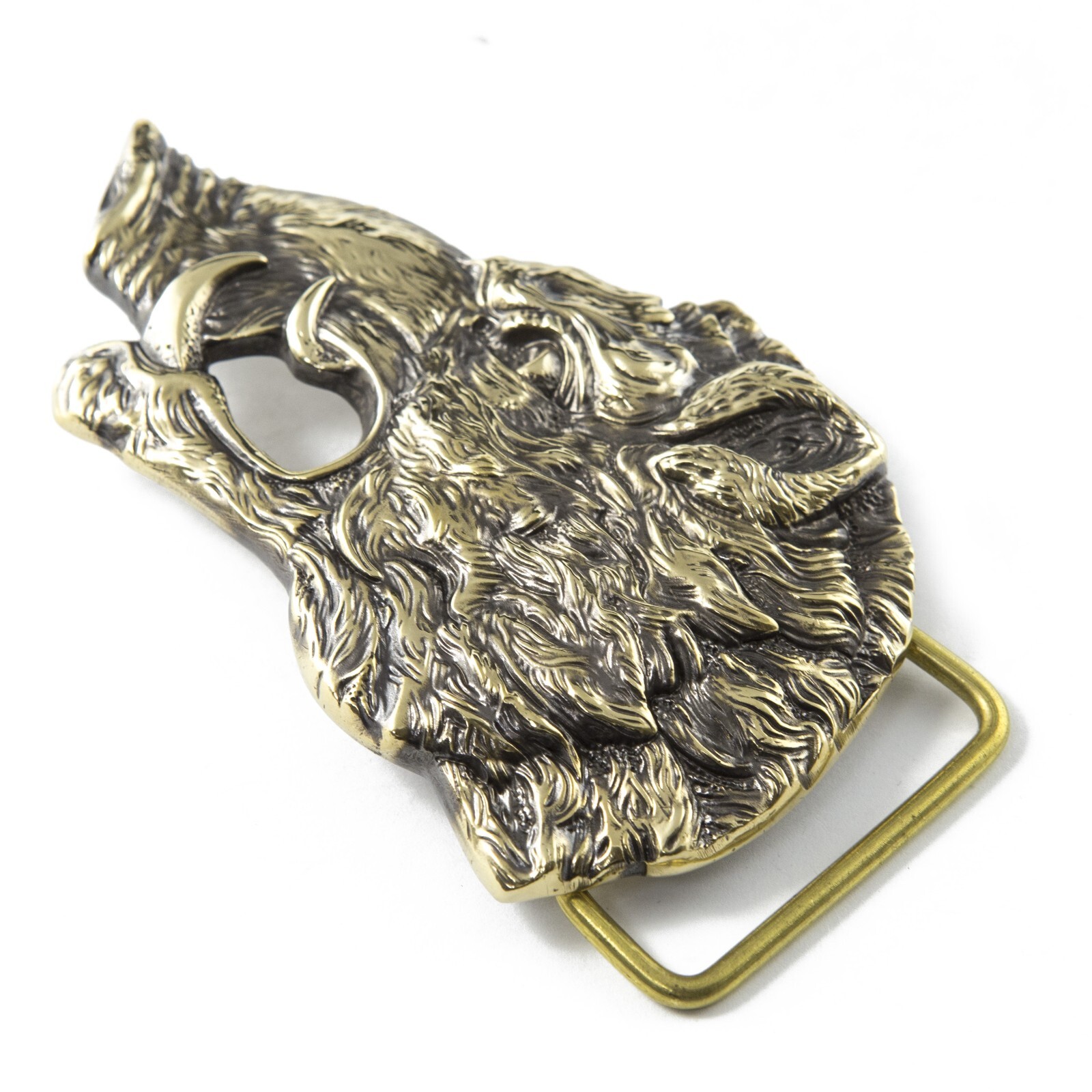 Belt buckle Wild boar head, Handmade hunter trophy wild boar