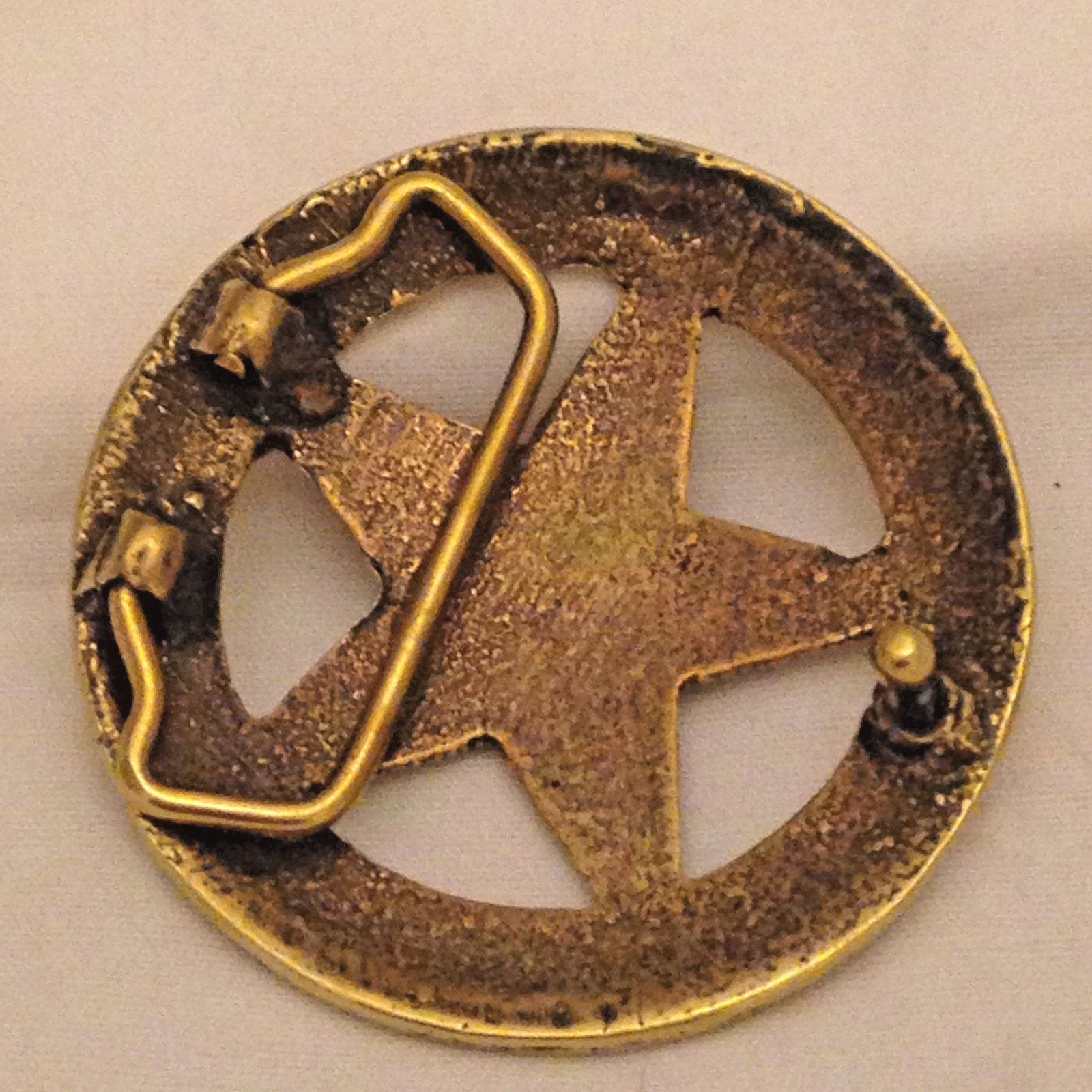 Texas Ranger Badge Belt Buckle (Brass)