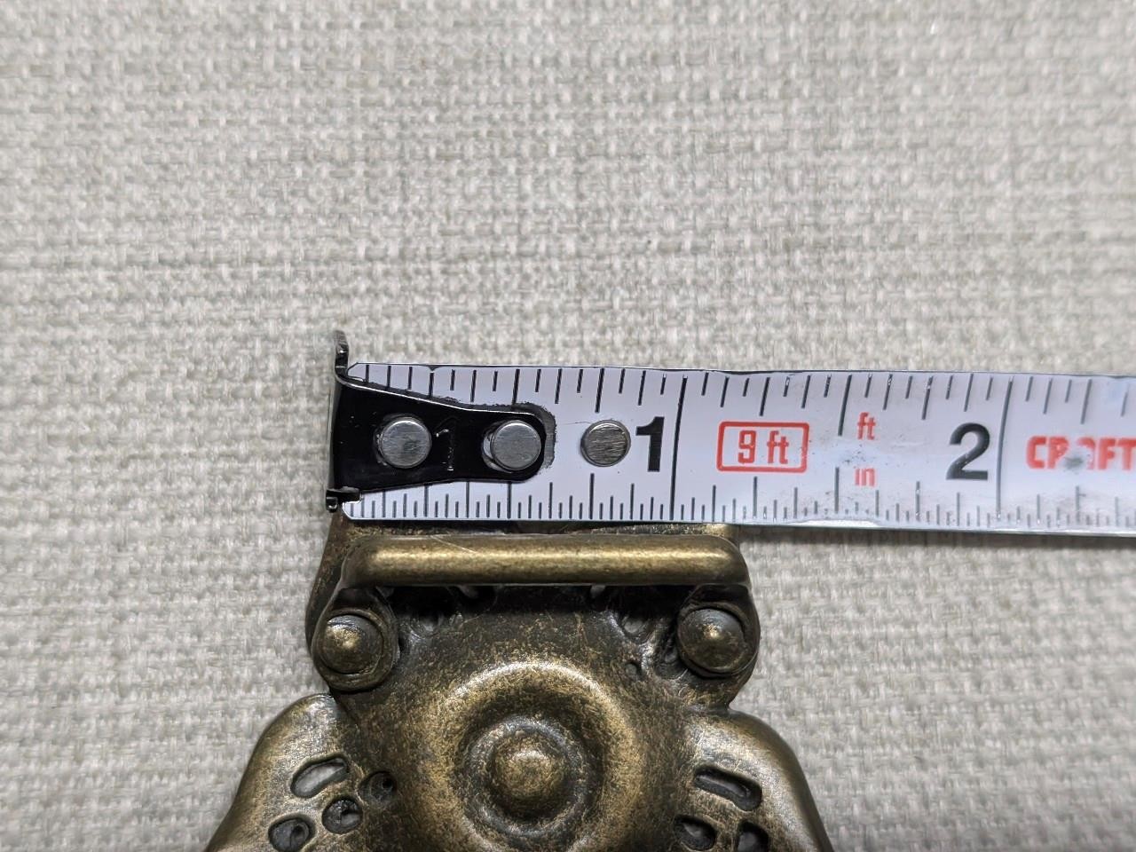 vintage FLORAL belt buckle BRASS engraved RHINESTONE studded WESTERN star