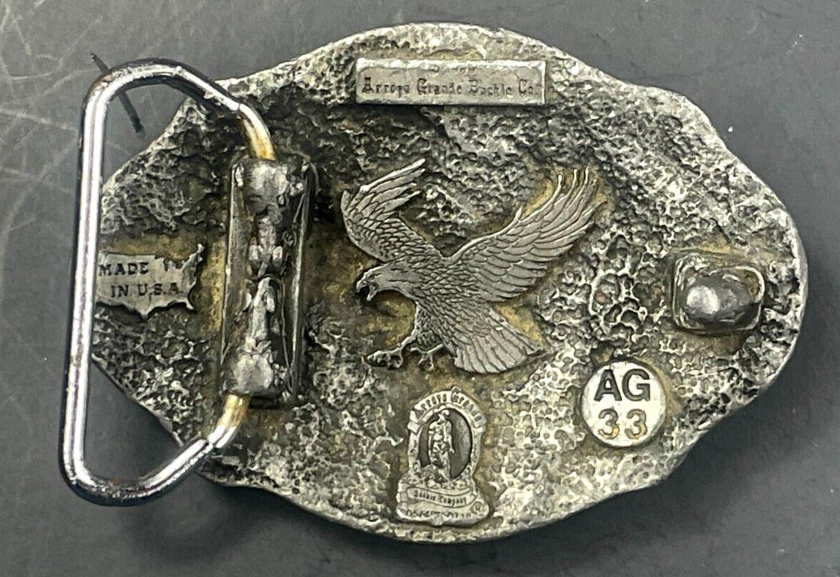 SOARING EAGLE Belt Buckle and Brass Ski Boot 2 buckles ARROYO GRANDE PEWTER jn