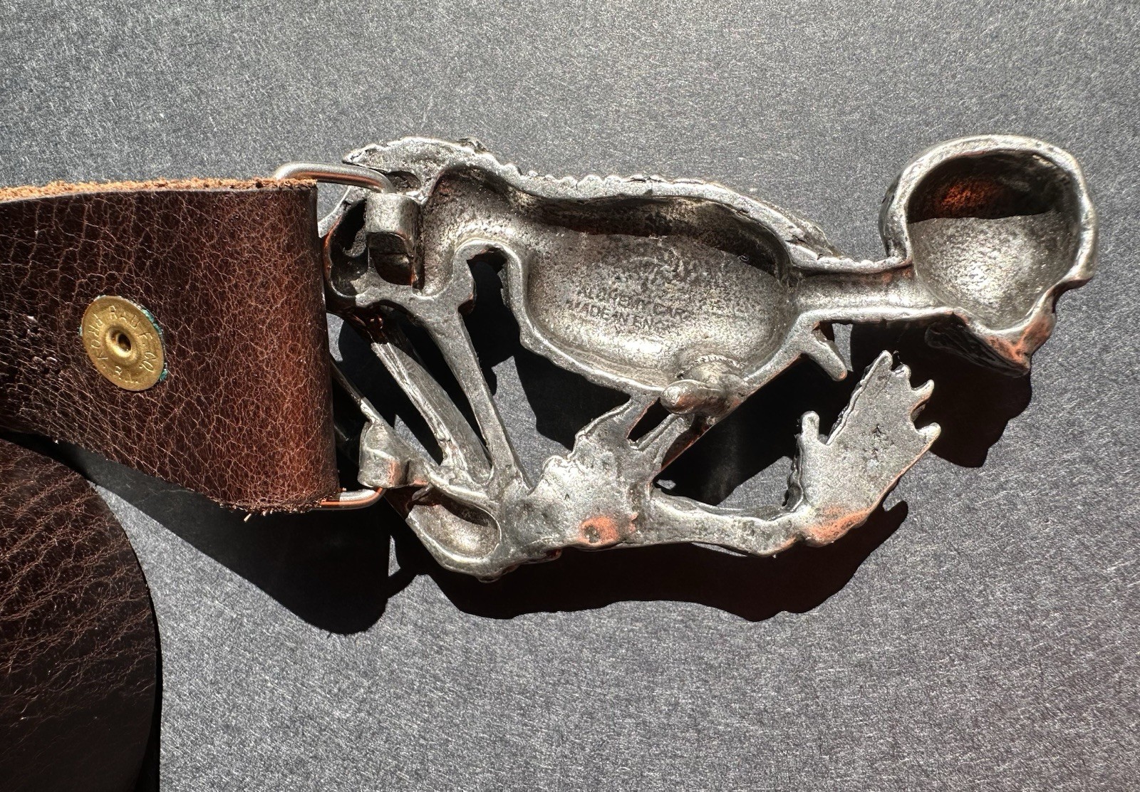 Belt With Skeleton Buckle By Alchemy Gothic