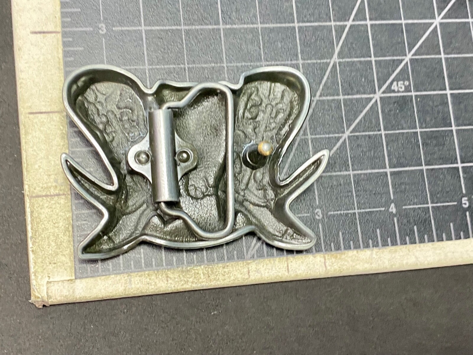 Boots And Hat – Country Western Cowboy Cowgirl Cut Out Vintage Belt Buckle