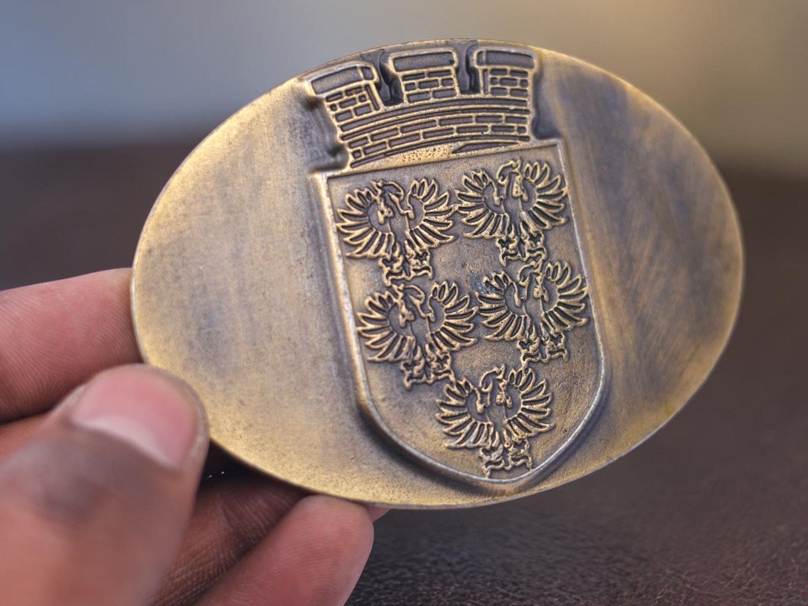 Western Belt Buckle With Handmade Leather Strap| Elk Deer Design – Rodeo Buckle