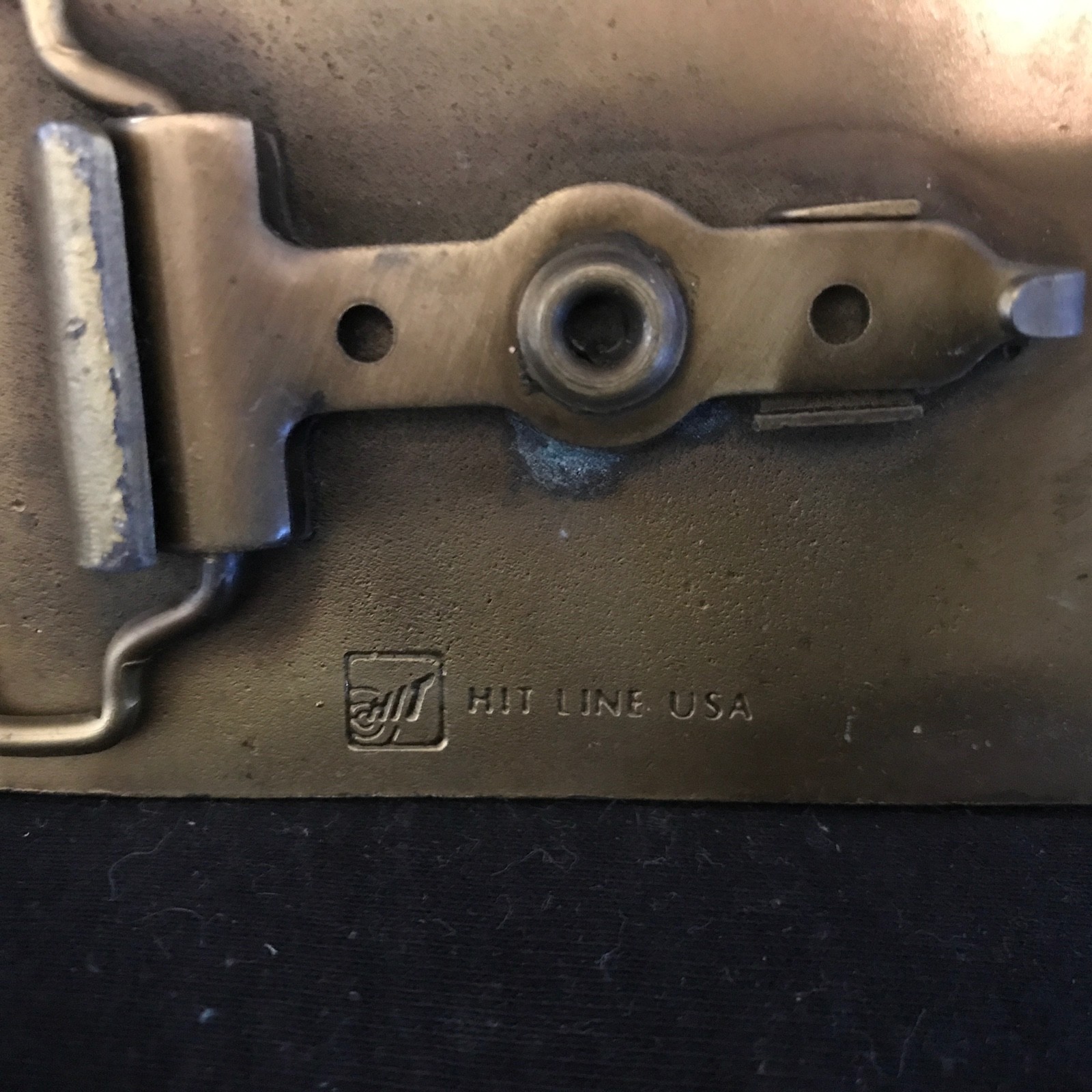Vintage Hit Line US Brass Belt Buckle Utility The Status Symbol El Paso Amarillo