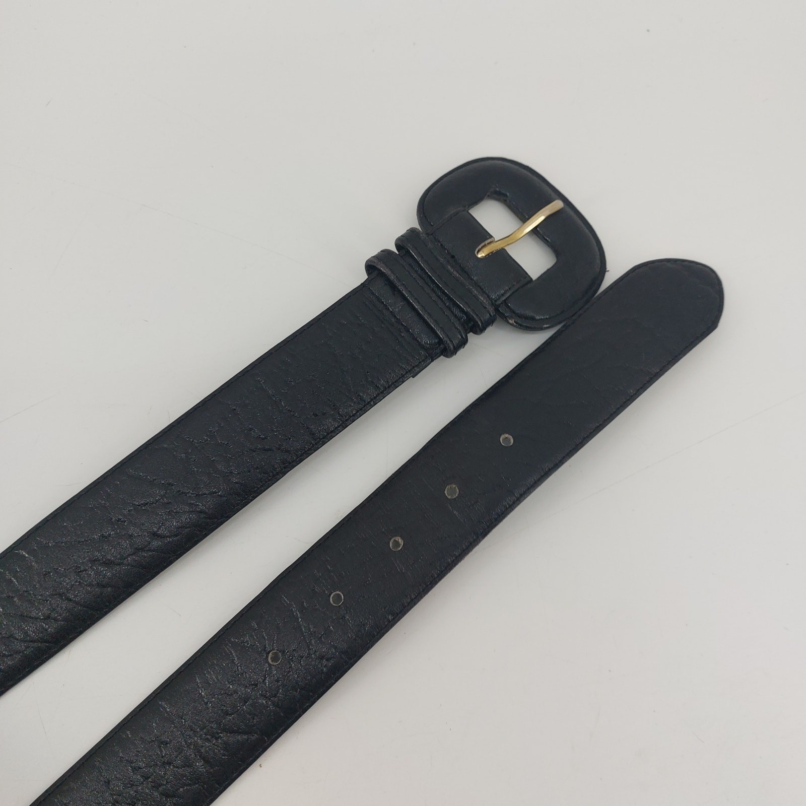 The Ritz Accessory Womens Belt Small Medium Black Genuine Leather