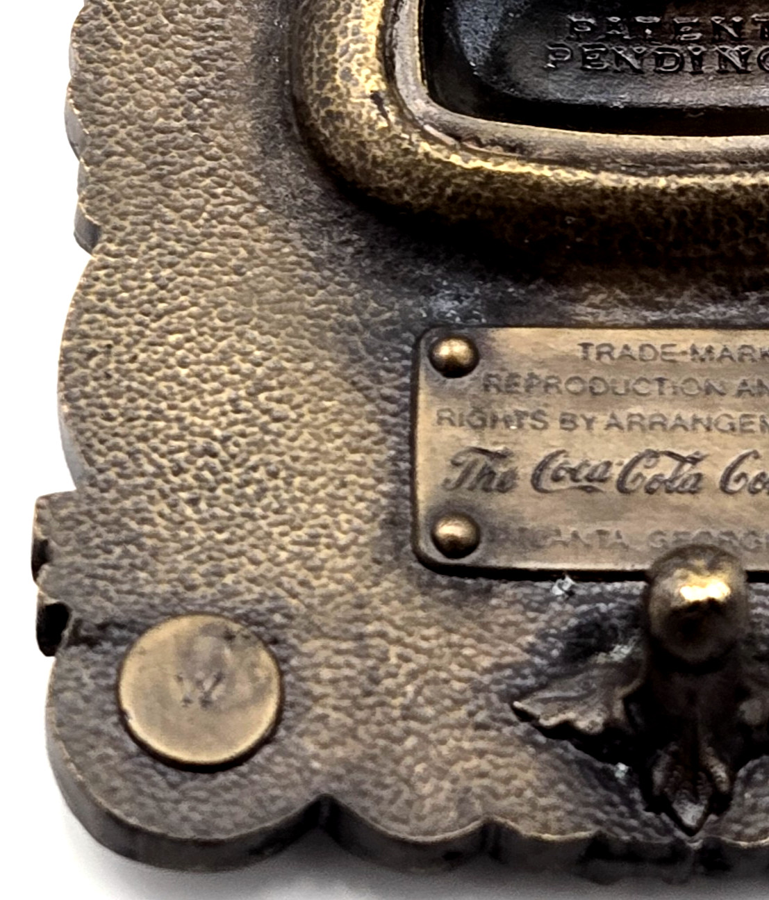 VTG 1976 Coca Cola 75th Anniversary Brass Belt Buckle Bottle Opener Bergamot NOS