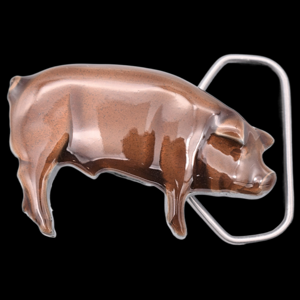 Pig Hog Sow Boar Swine Piggy Zinc Alloy Belt Buckle (New)