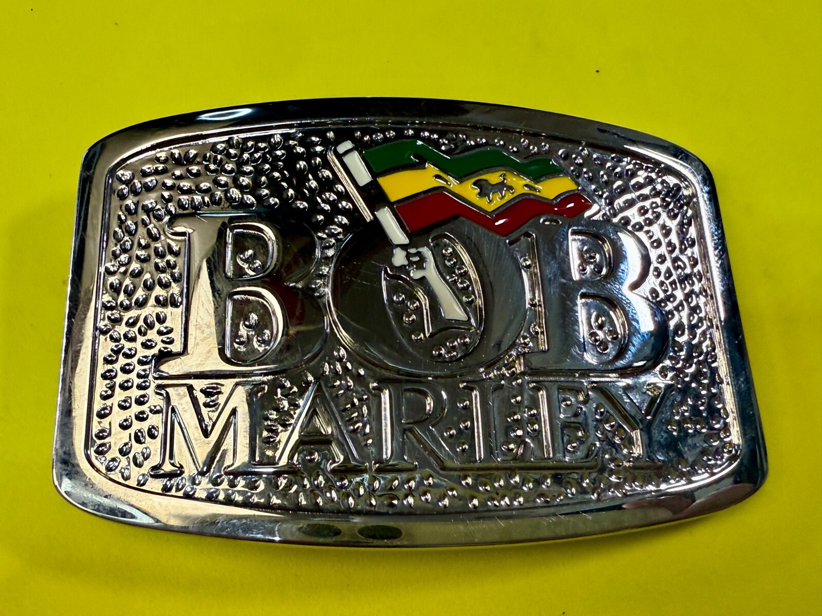BOB MARLEY Jamaican Singer Rastafarian Flag Music Reggae 2006 Belt Buckle