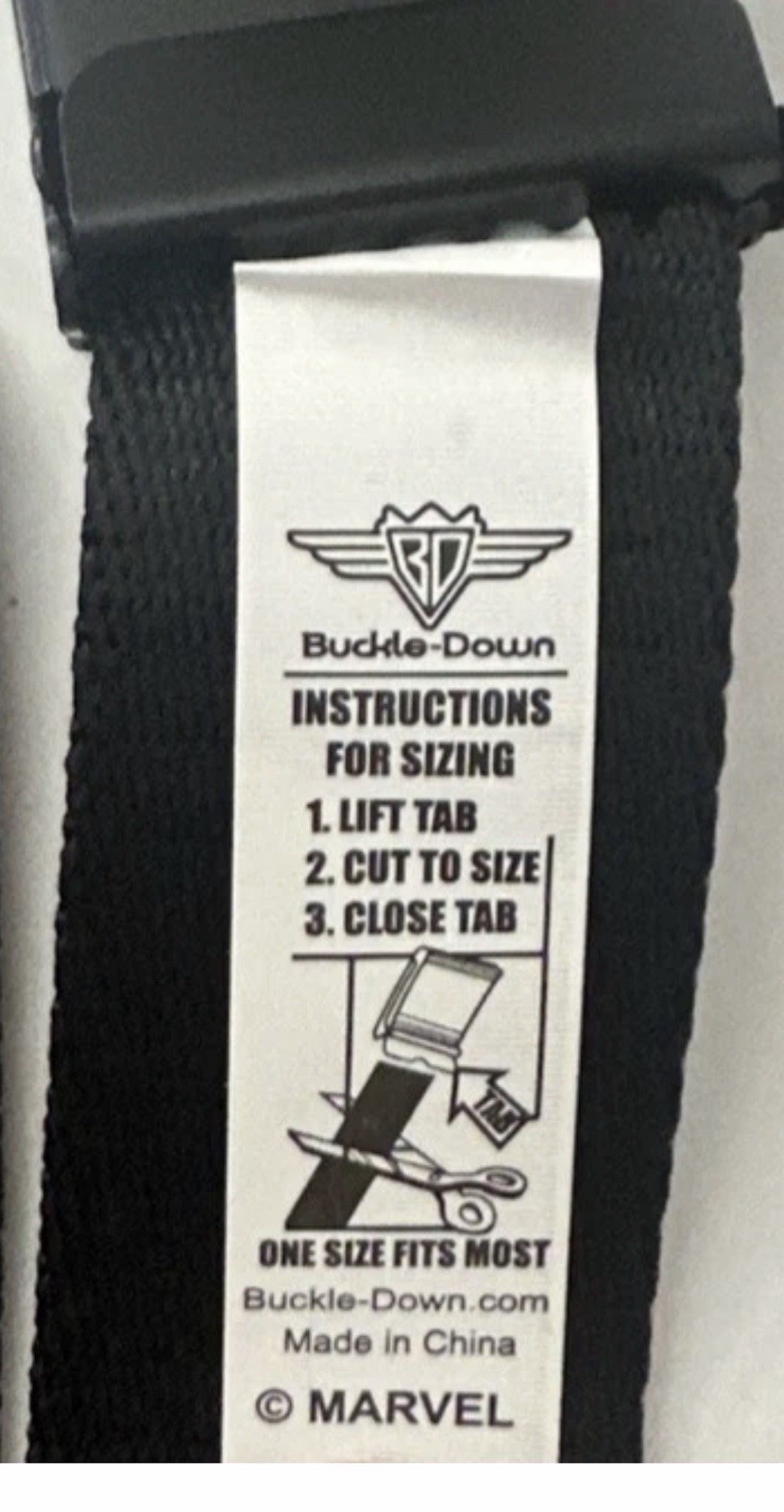 Buckle Down Marvel X Men Wolverine Web Belt Cut-to-Fit Black Metal Buckle
