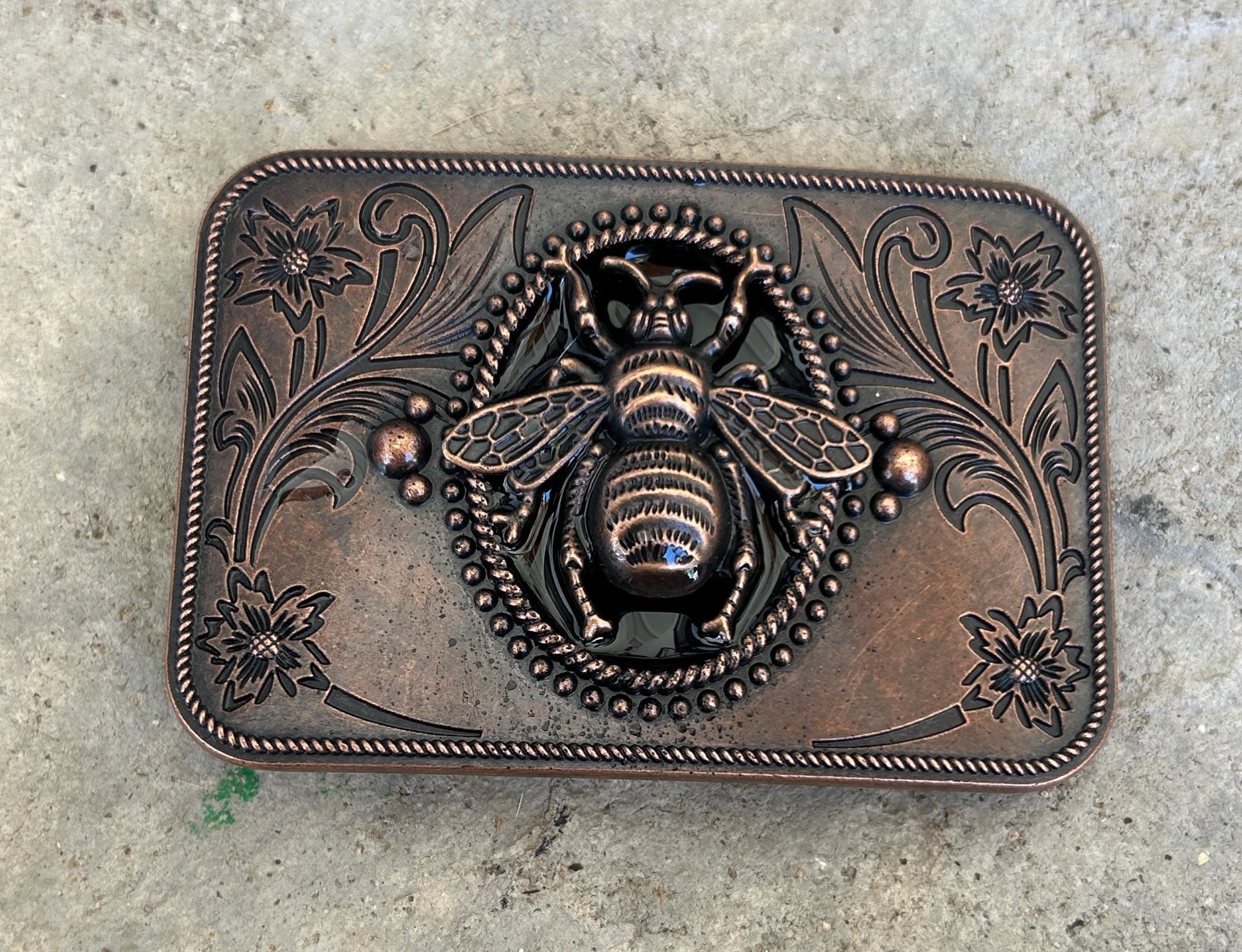 Bronze Bee Belt Buckle Handmade Western Cowboy Rodeo Insect Style Gift