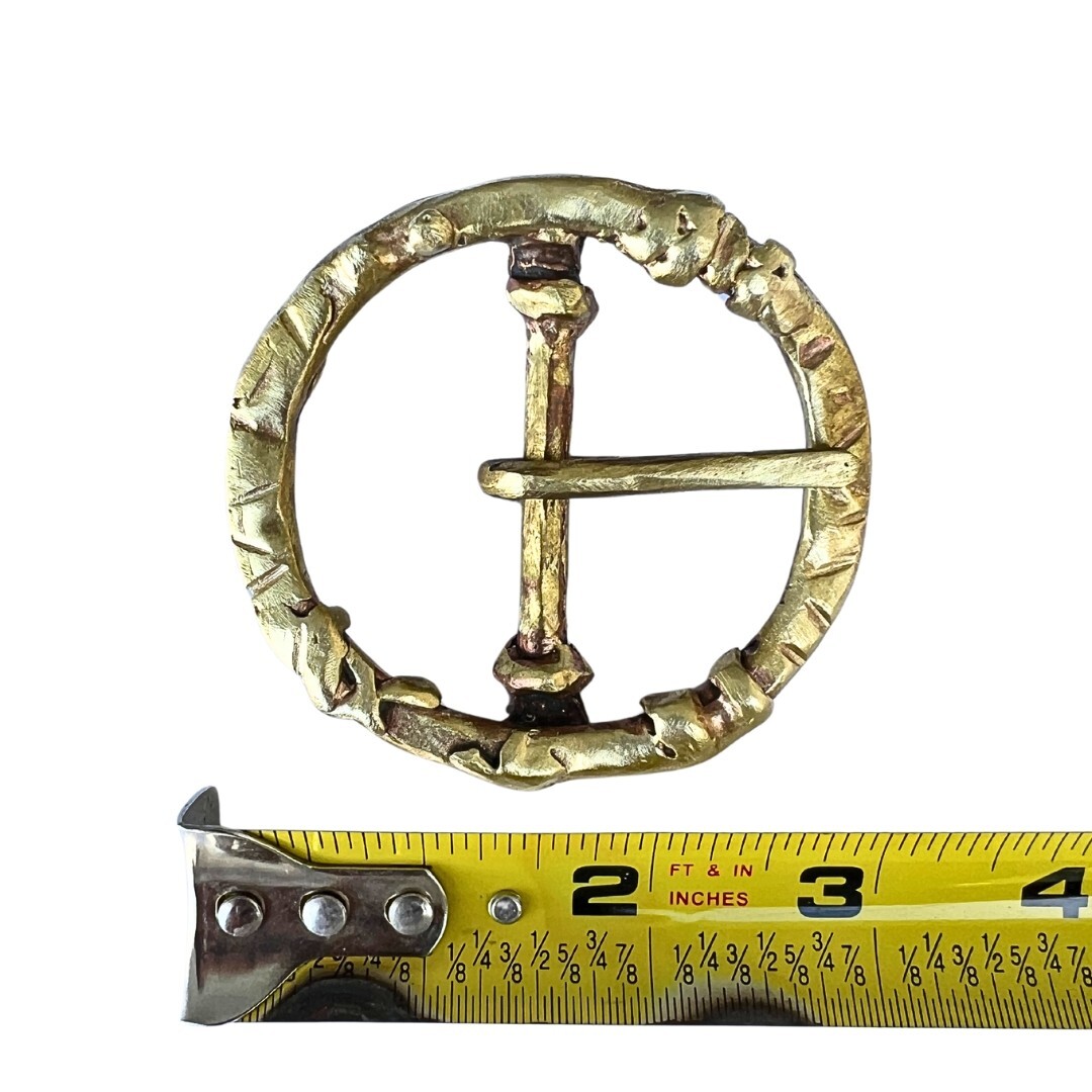 Handmade Solid Brass Belt Buckle USA | 1.5&Prime; « PEGASUS » Retro Artisan Buckle Men