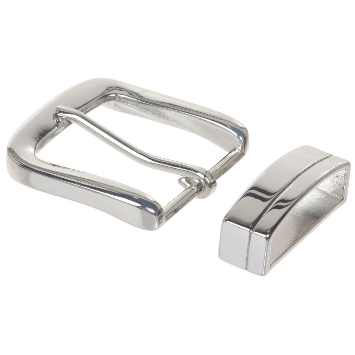 1 1/2&Prime; (38 mm) Nickel Free Single Prong Square Belt Buckle Set