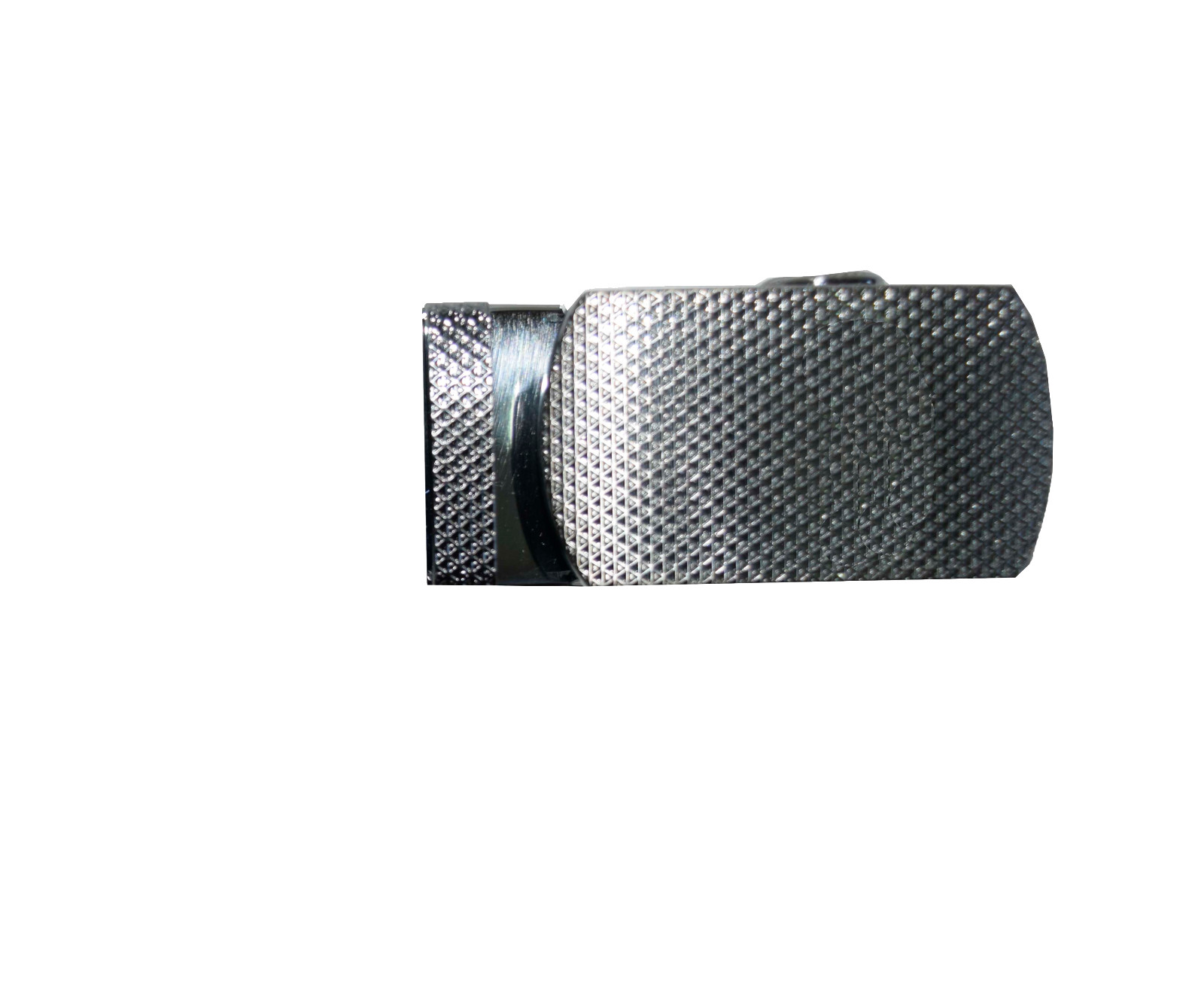 Men&rsquo;s Belt Buckle Auto sliding Self locking ratcheting track line silver buckle