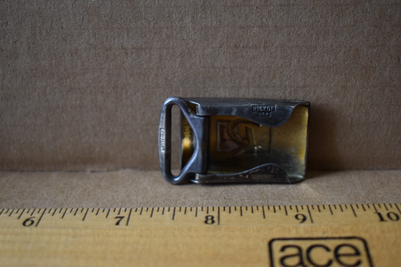 Antique Hickok Sterling Silver Belt Buckle Monogrammed « R » Used Ready 2 Wear #2