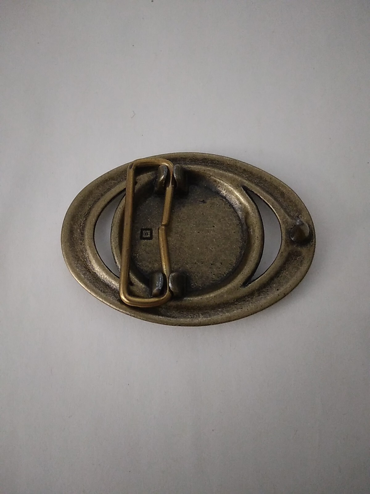 1980&rsquo;s Vintage Brass Bull Belt Buckle – Bull w/ ring in nose – Rodeo – Bullrider