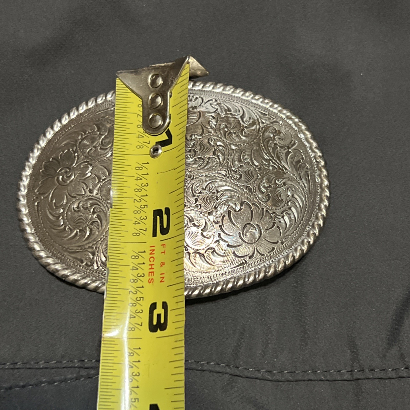 Nocona M&F Western Oval Floral Scroll Belt Buckle 37222