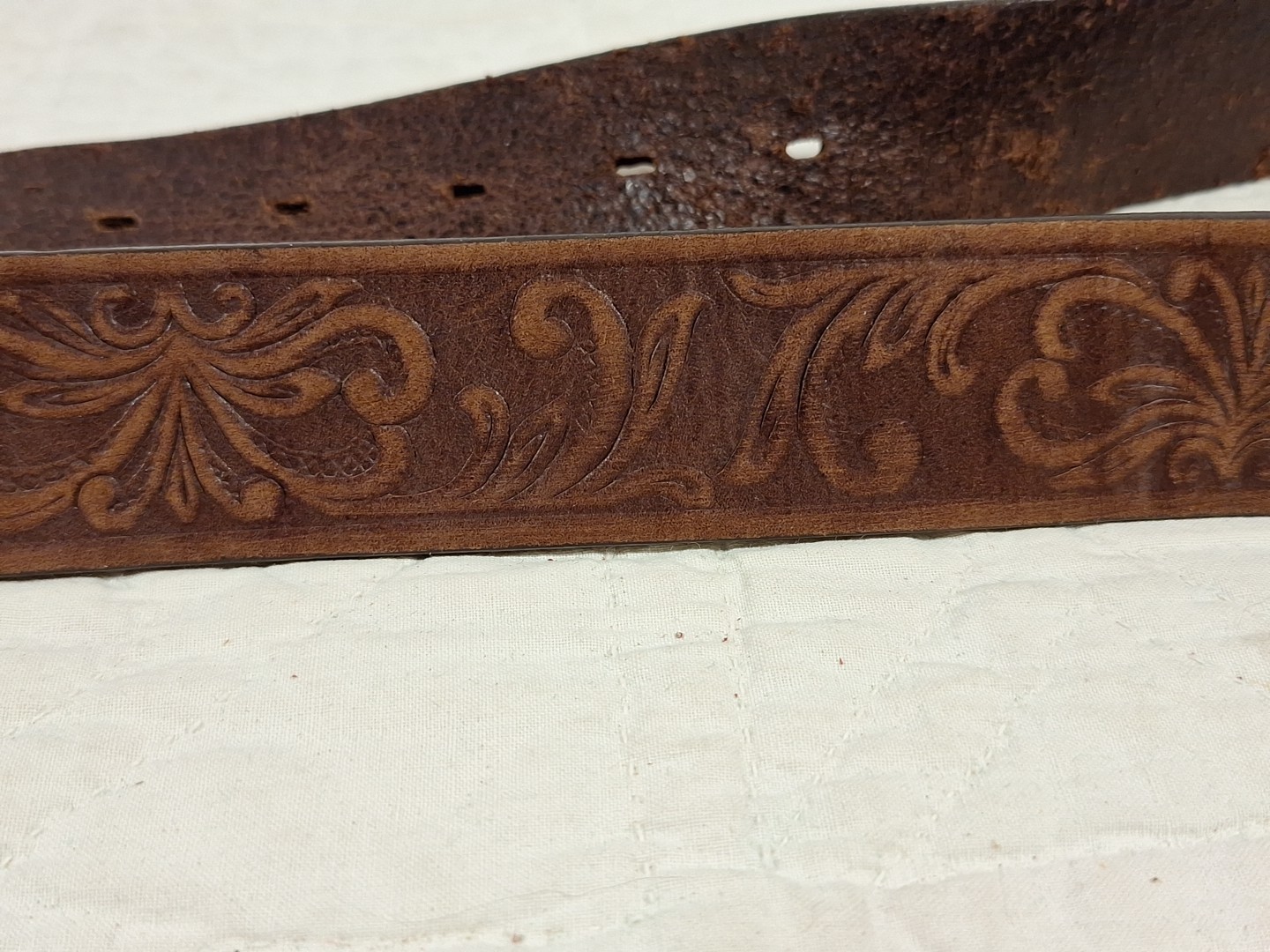Justin TROPHY BULL Buckle On Genuine Leather Belt