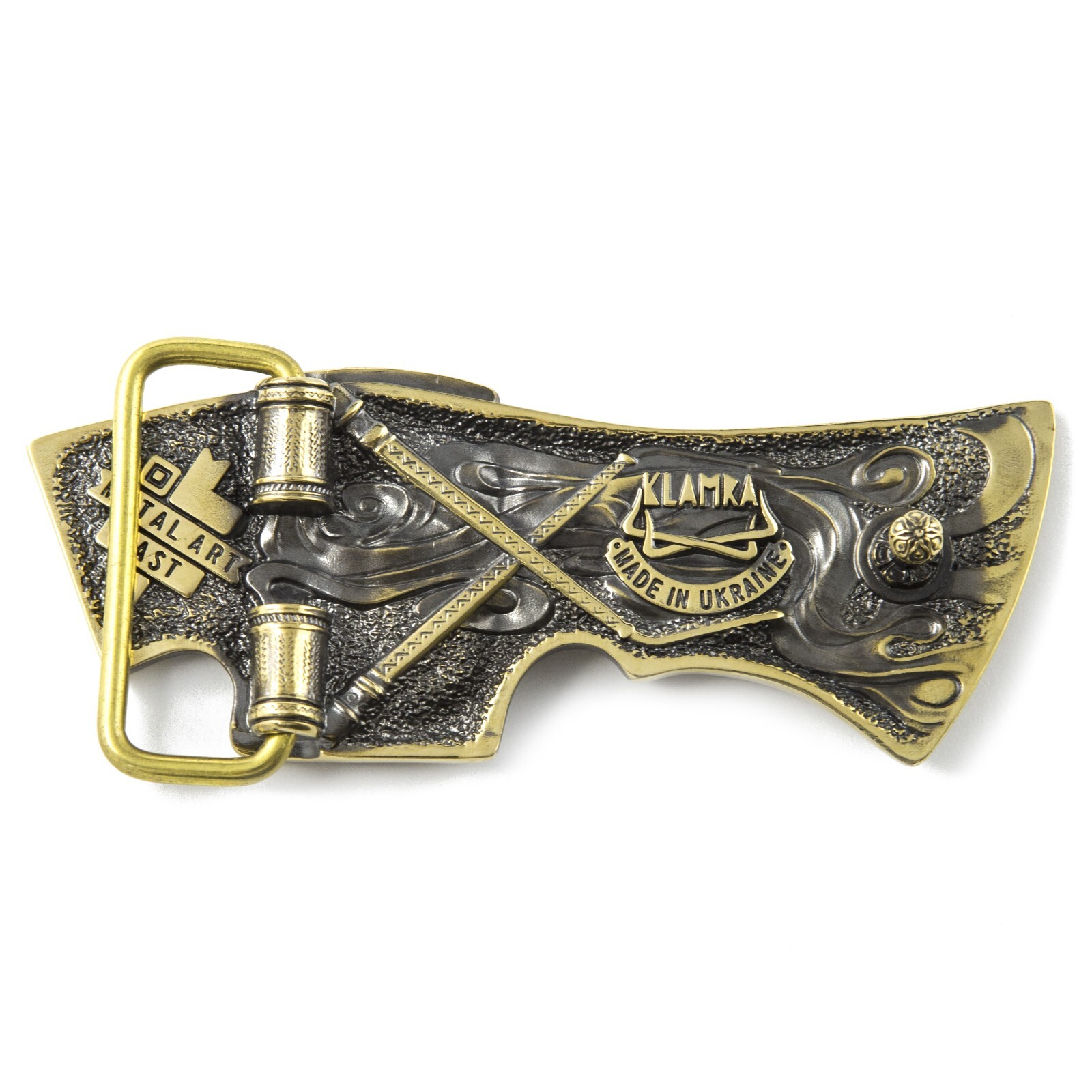 Brass belt buckle Bartka, Handmade Ukraine Ax belt buckle, Solid brass ax buckle