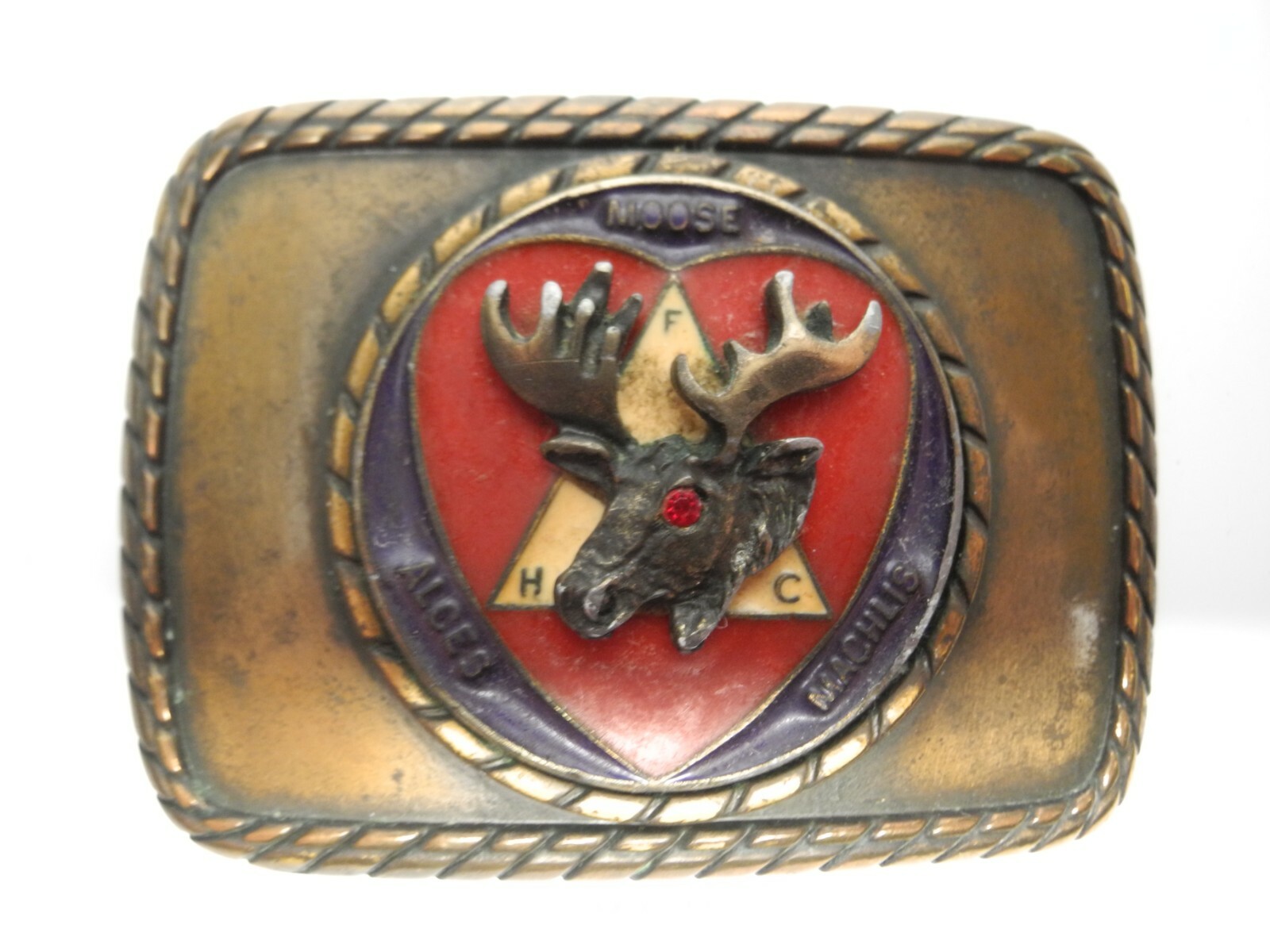 Vintage Order Of Moose Belt Buckle Fraternity