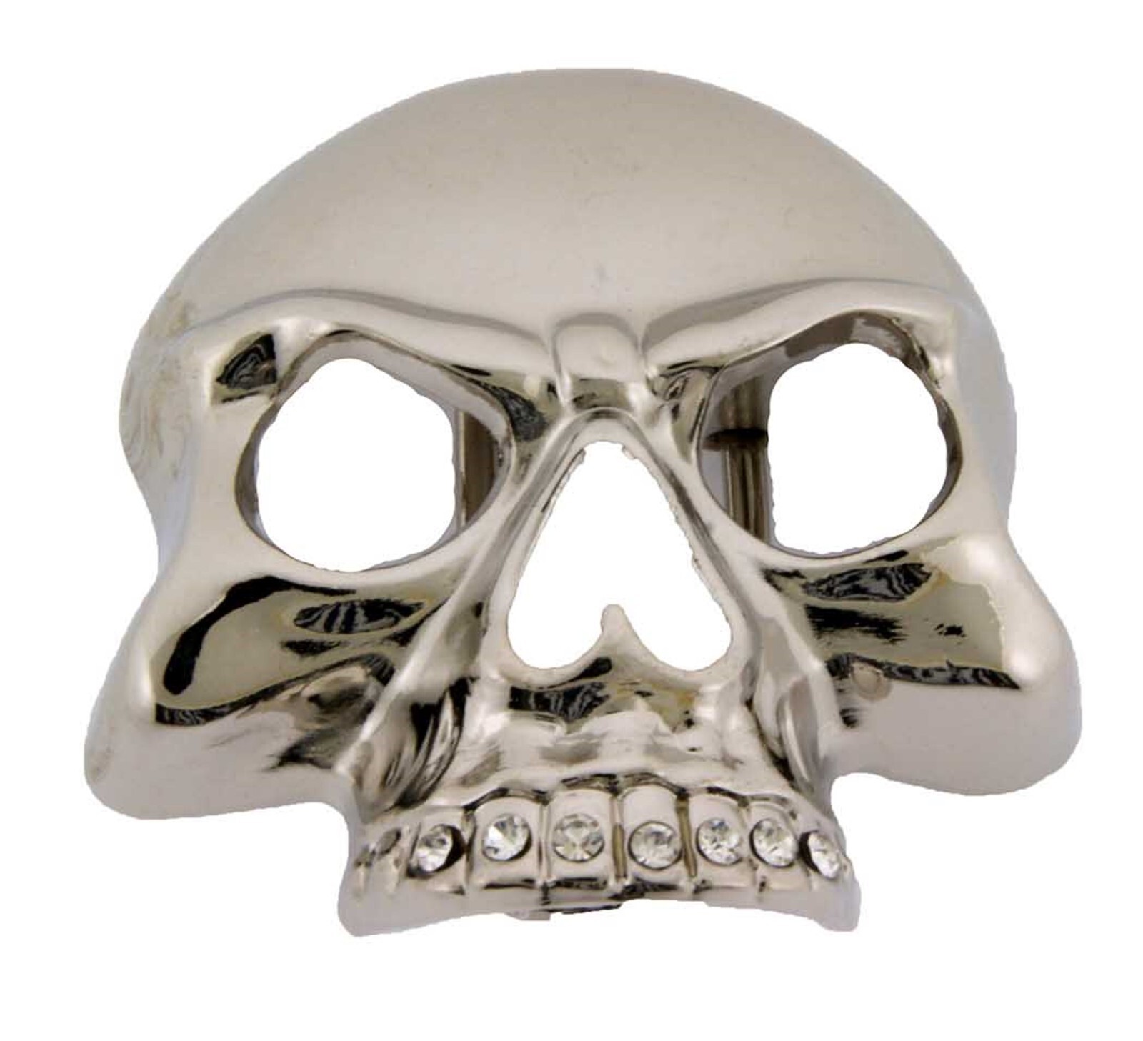 Skull Flaming Blinged Metal Belt Buckle Mens Halloween Party Costume Gift