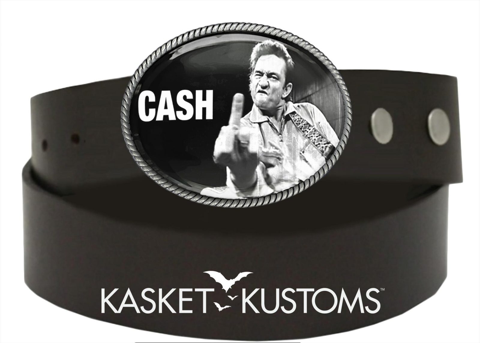 Johnny Cash Belt Buckle – Man in Black Handmade Silver Artisan Accessory – 499