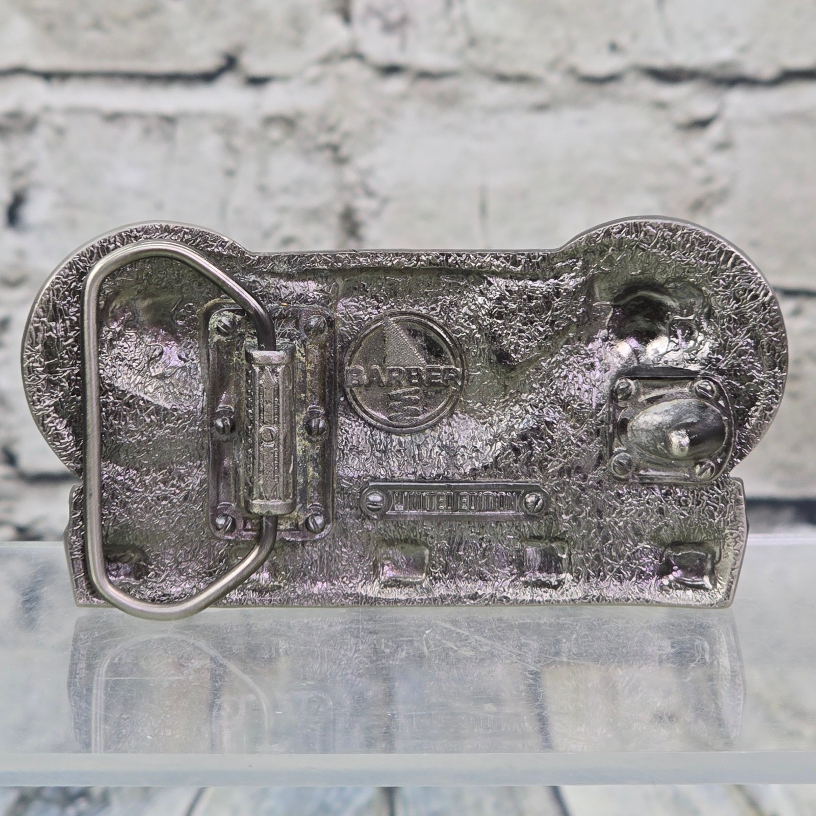 Standard Car Truck Co Barber Railroad Truck 3D Belt Buckle Silver USA Limited Ed