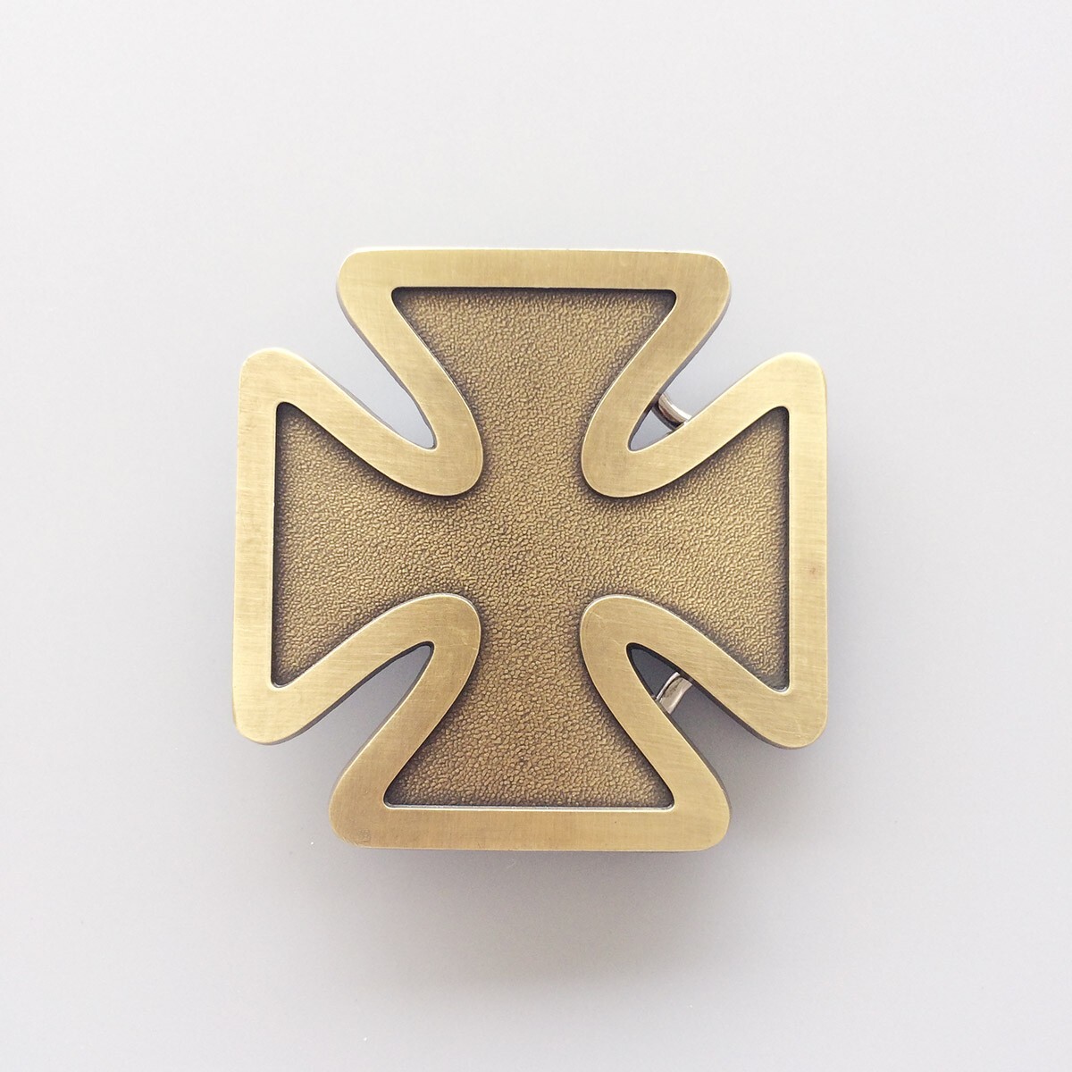 Vintage Bronze Plated Cross Belt Buckle Gurtelschnalle Boucle de ceinture