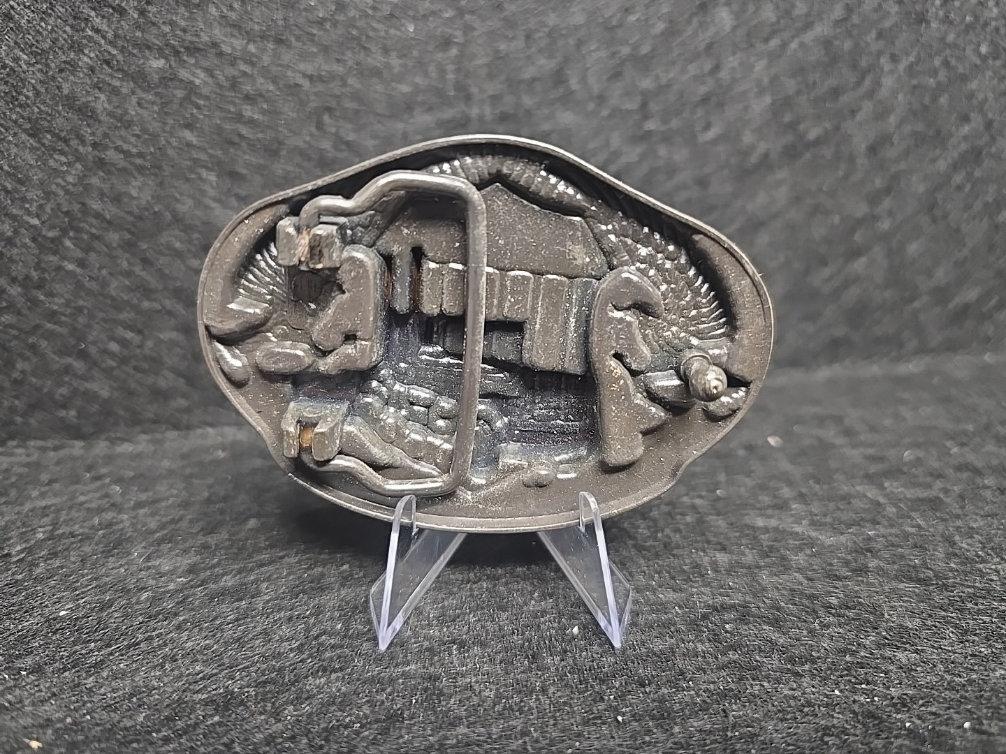 American Trucker Unique Belt Buckle American York Trucker Bronze Tone
