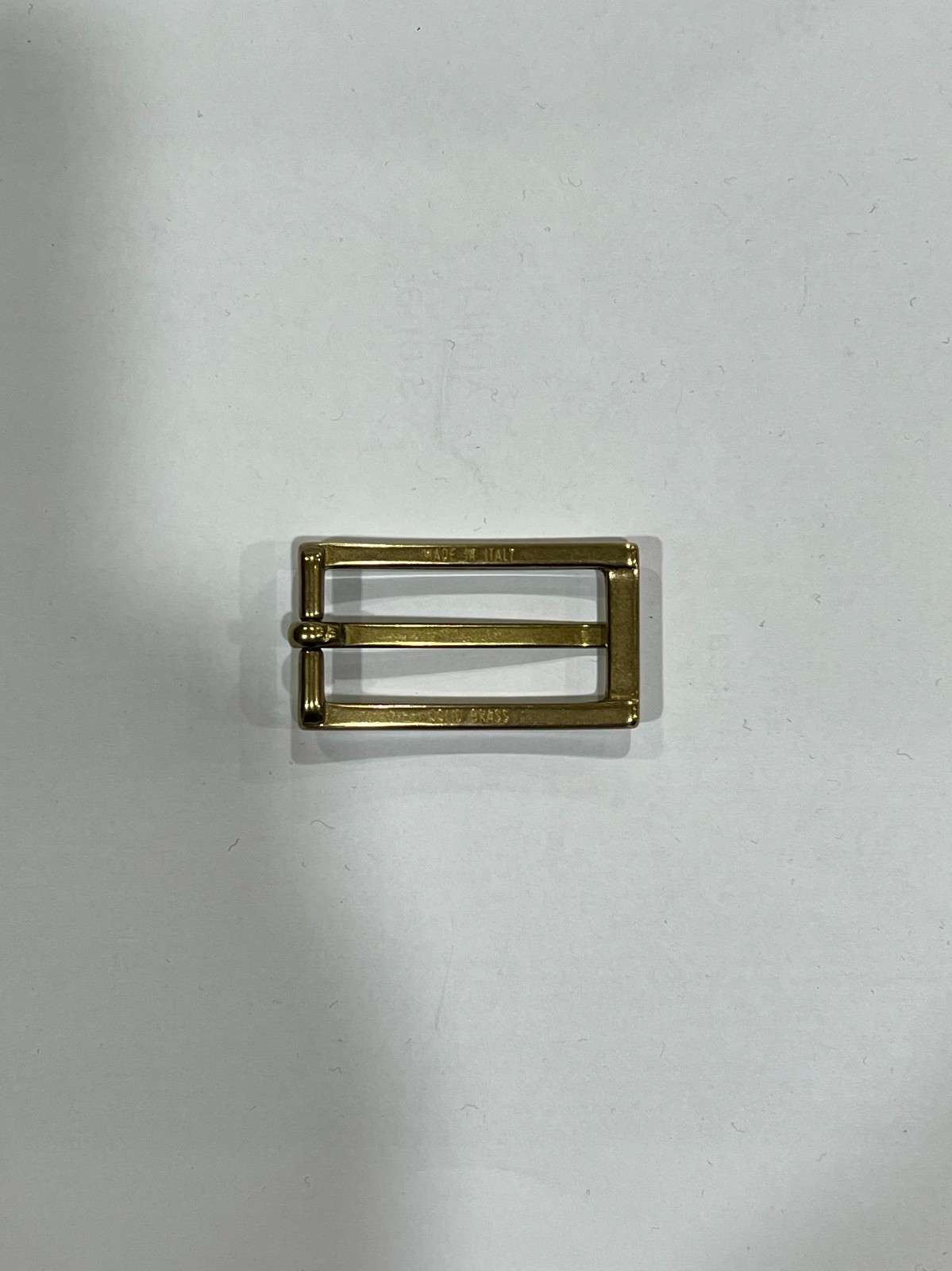 Solid Brass Raw Brass Belt Buckle Made in Italy Fits 0.79&Prime; Belt Strap