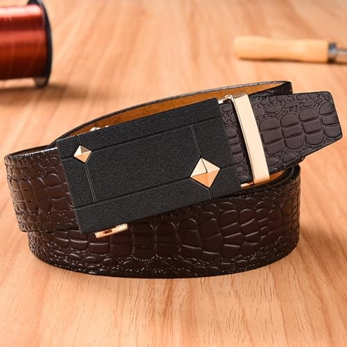Men&rsquo;s 40mm Ratchet Belt Buckle Only for 1 3/8 Slide Belt Strap Automatic Leather