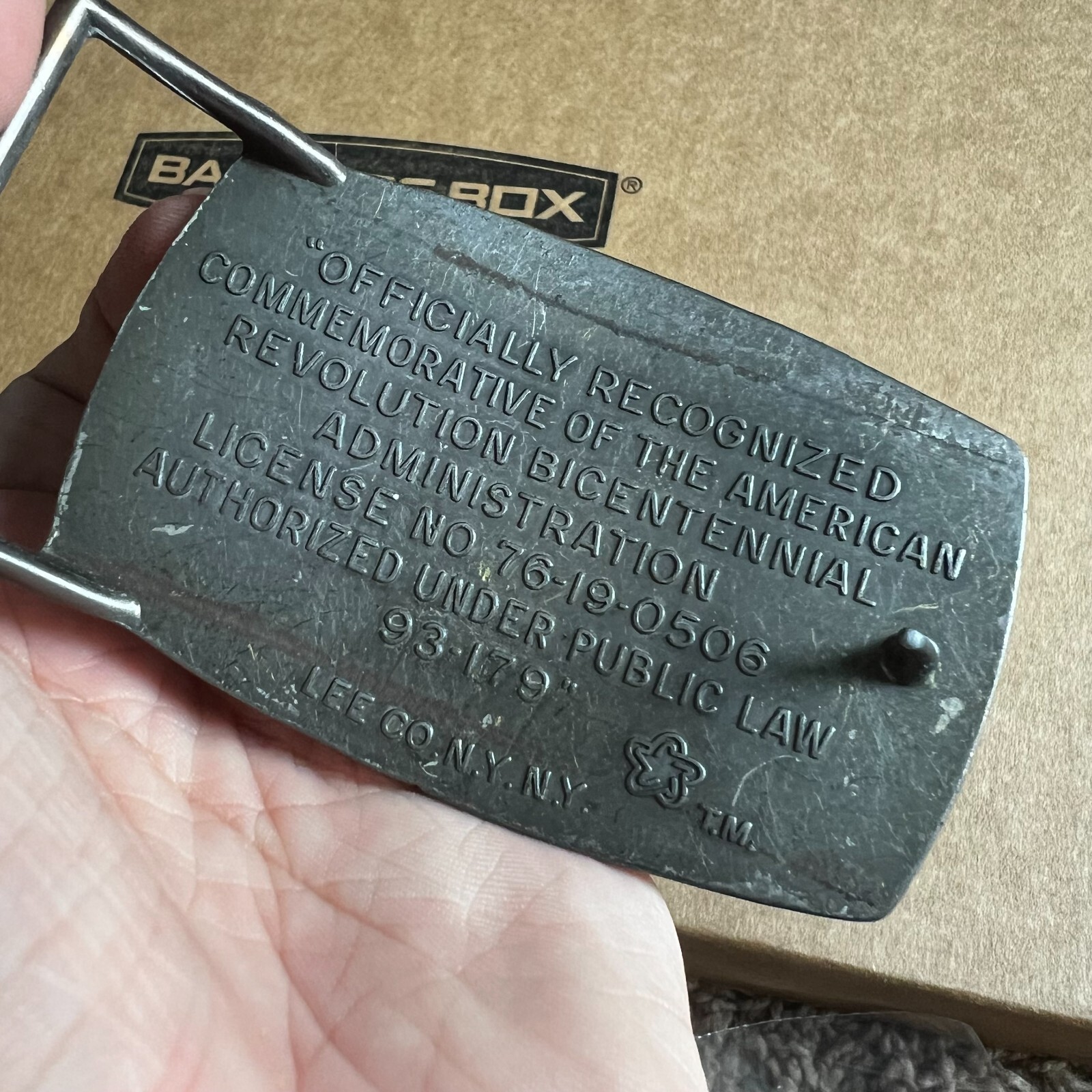 Vintage 1976 American Revolution Bicentennial Belt Buckle