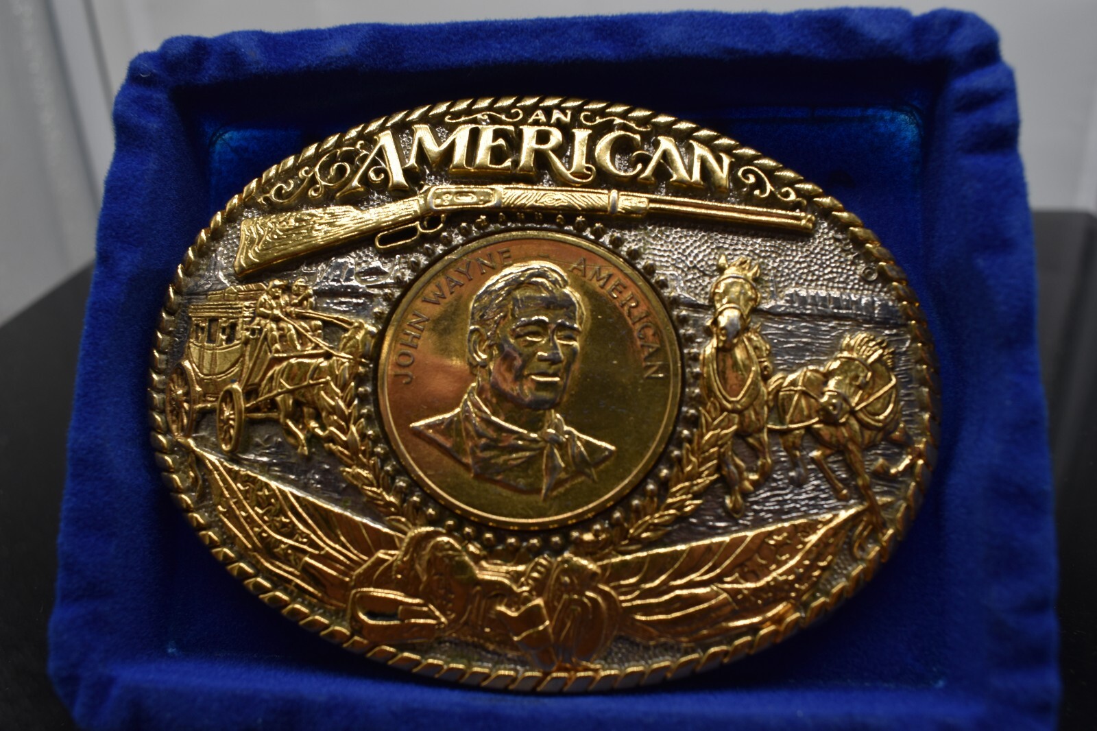 RAINY MOUNTAIN DESIGNS ADM JOHN WAYNE AN AMERICAN GOLD SILVER PLATED