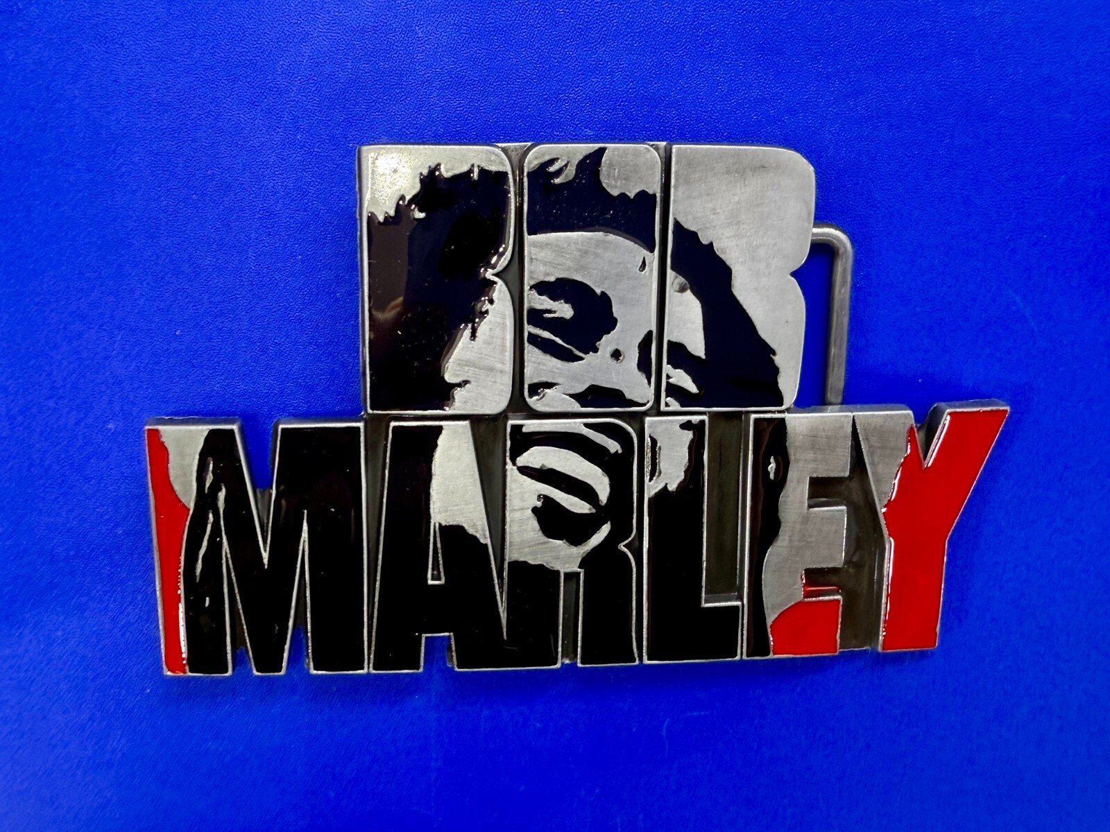 BOB MARLEY Block Letters Jamaica Iconic Reggae Music Artist Reggae Belt Buckle