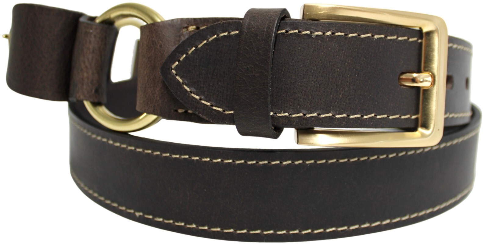 Double Ring with Pouch Leather Hobble Belt Chestnut NEW – All Sizes