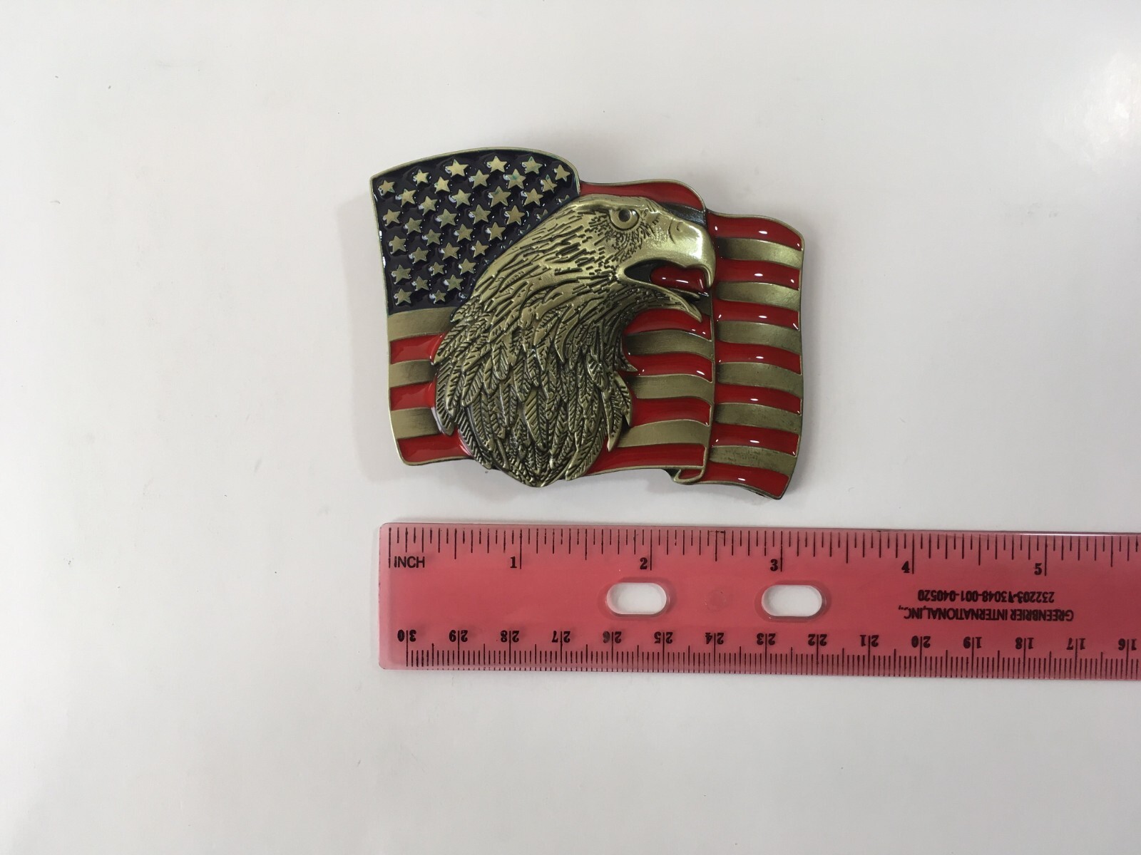 American Flag Belt Buckle with Bald Eagle Belt Buckles USA Mens Belt Buckles