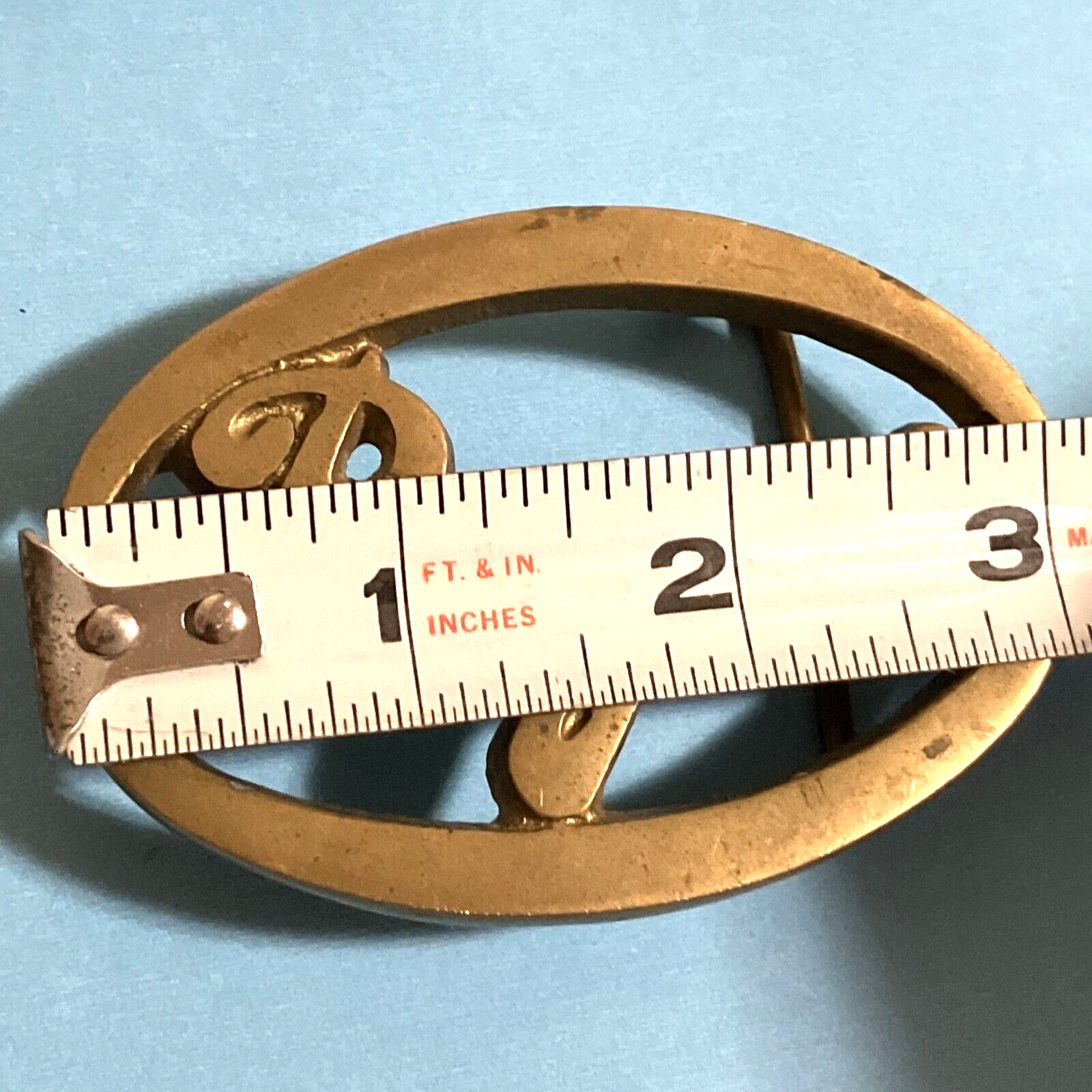Vintage Western Solid Brass Belt Buckle ROGER Iconic Character Roger TAIWAN