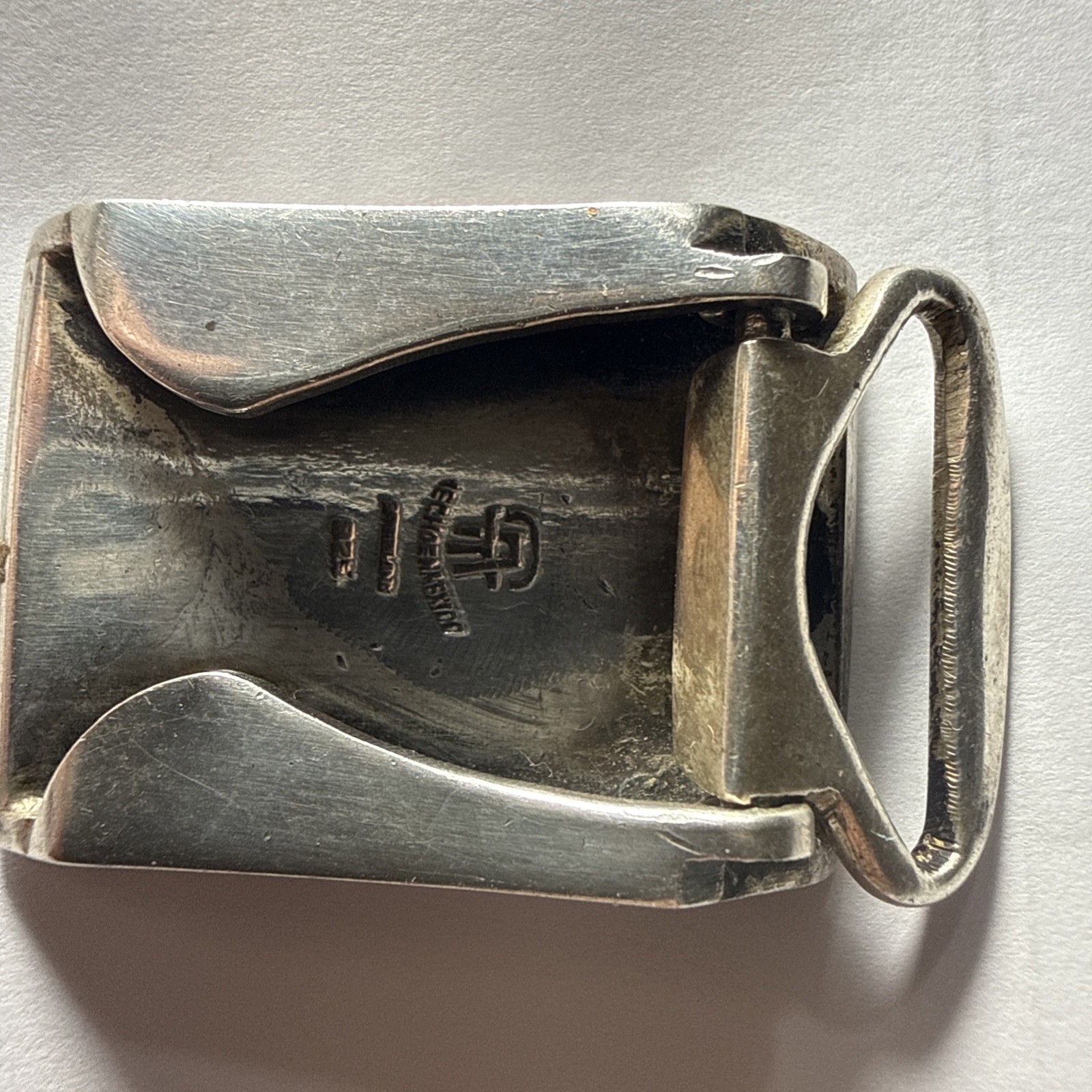 Men’s Belt Buckle Mexico Designer Sterling Art Deco 50 Grams Retro Modern Old